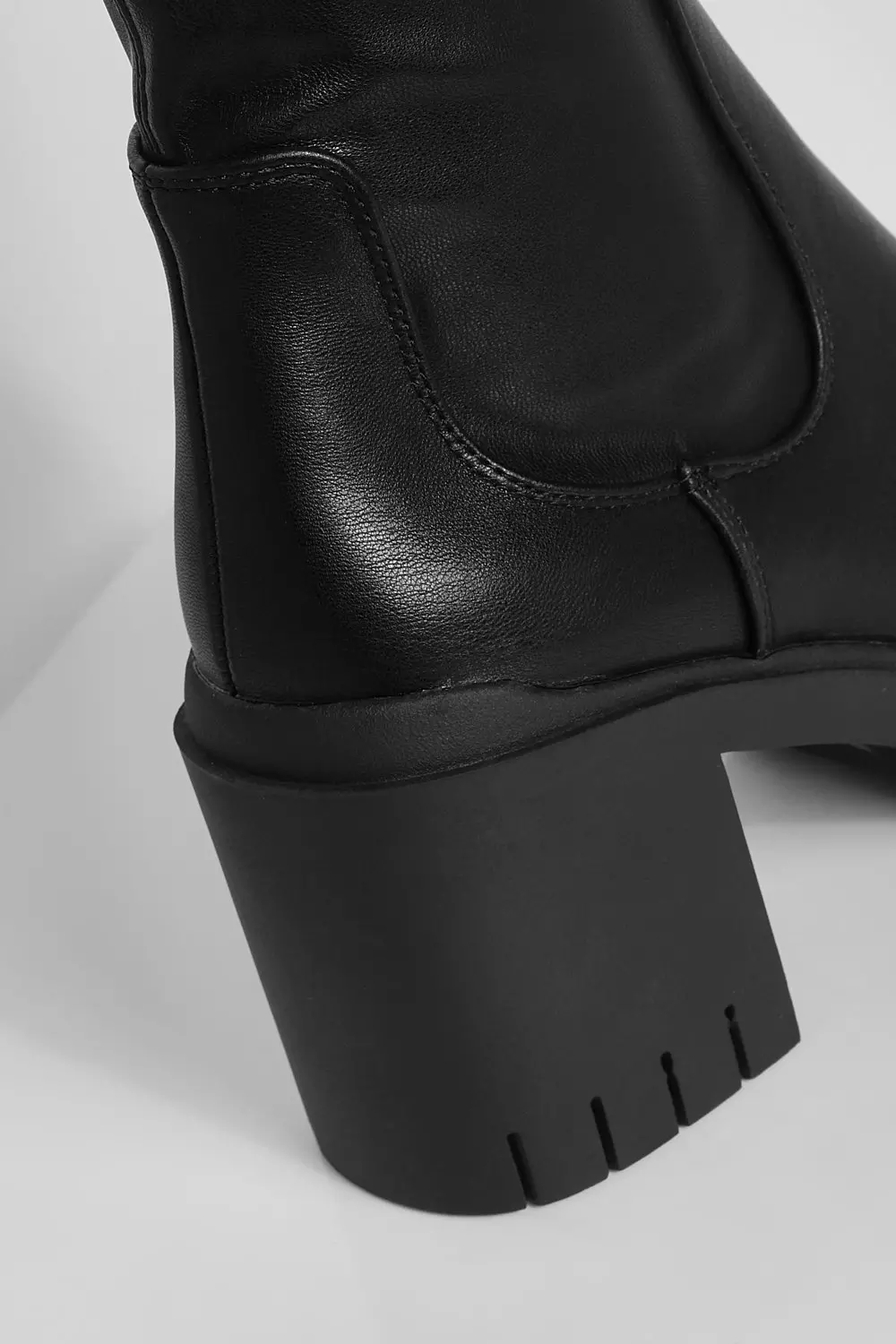 Black Chunky Sock Boots alternative image