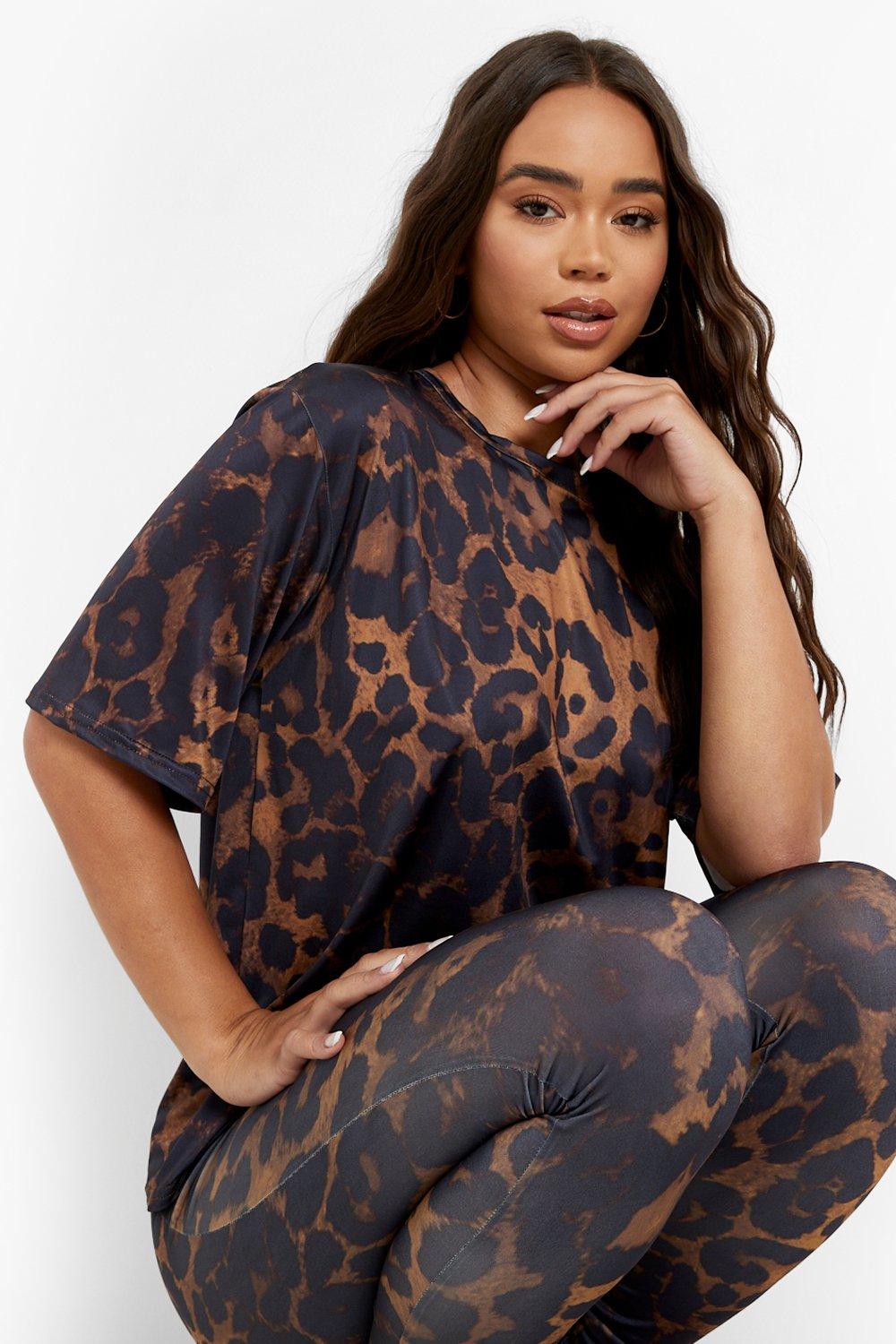 Boohoo leopard print outlet leggings