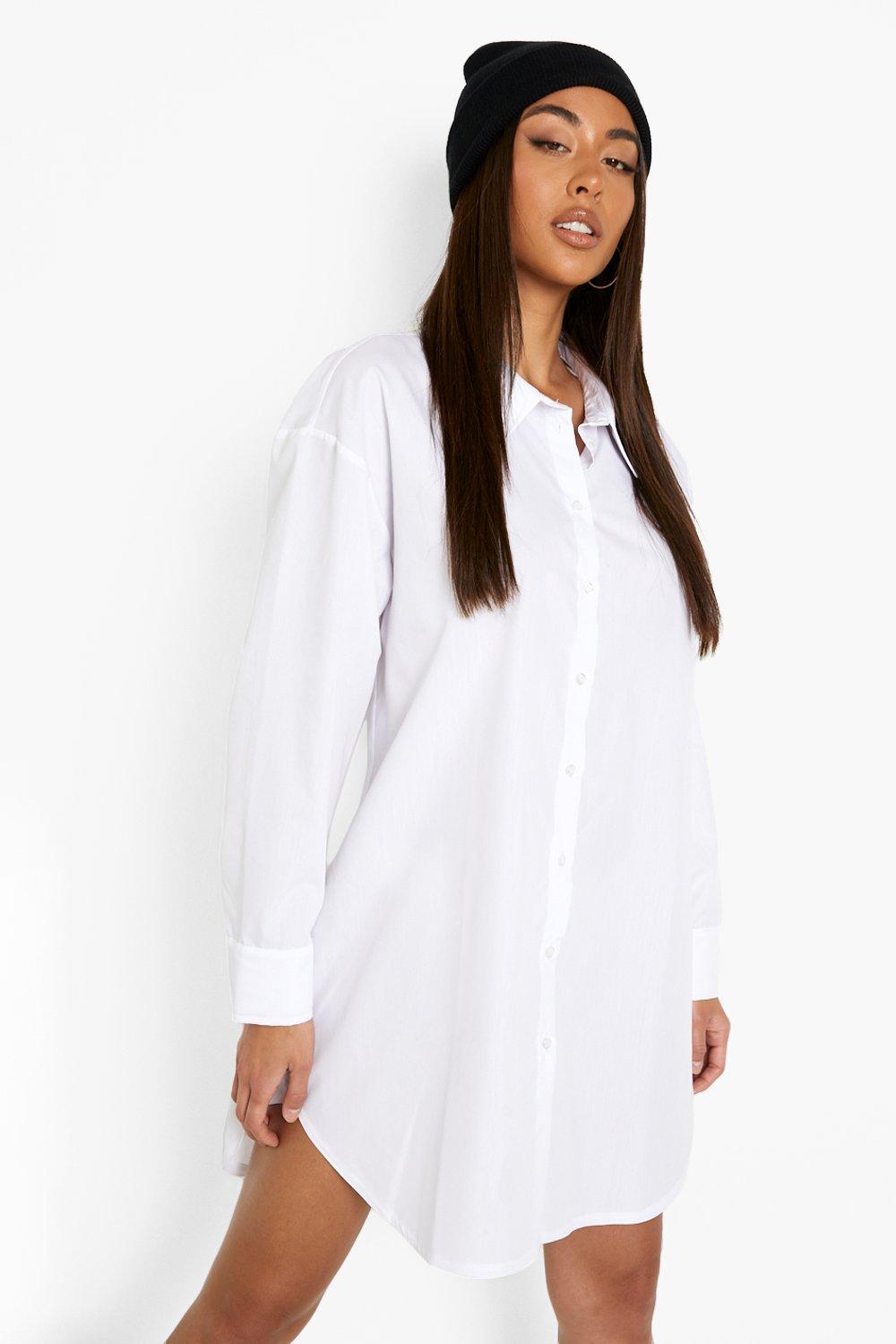 Boohoo oversized shirt dress deals