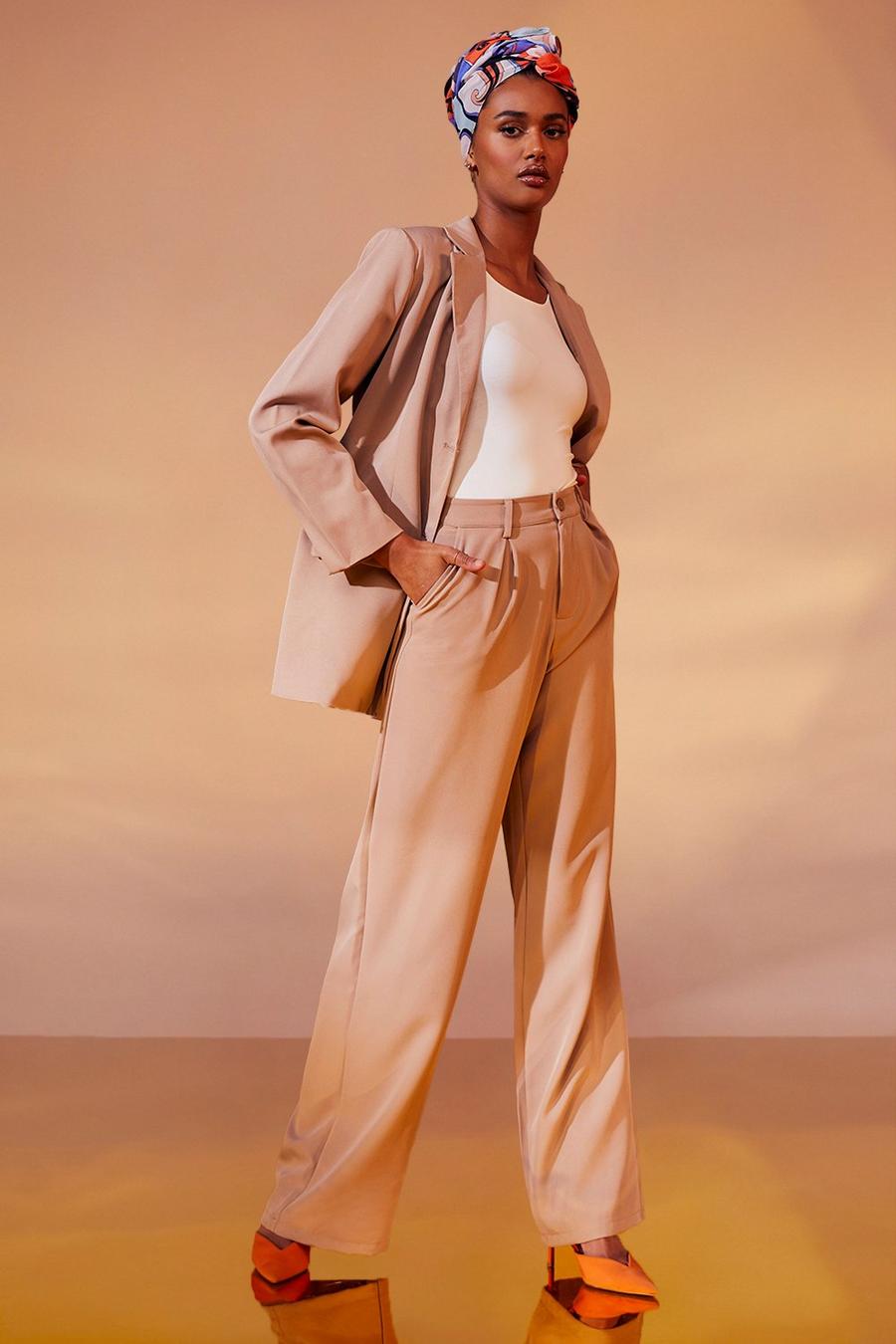 Stone Wide Leg Tailored Pants image number 1