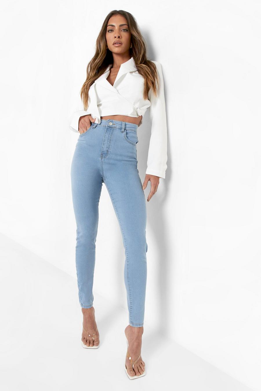 Light blue High Waisted Sustainable Skinny Jeans