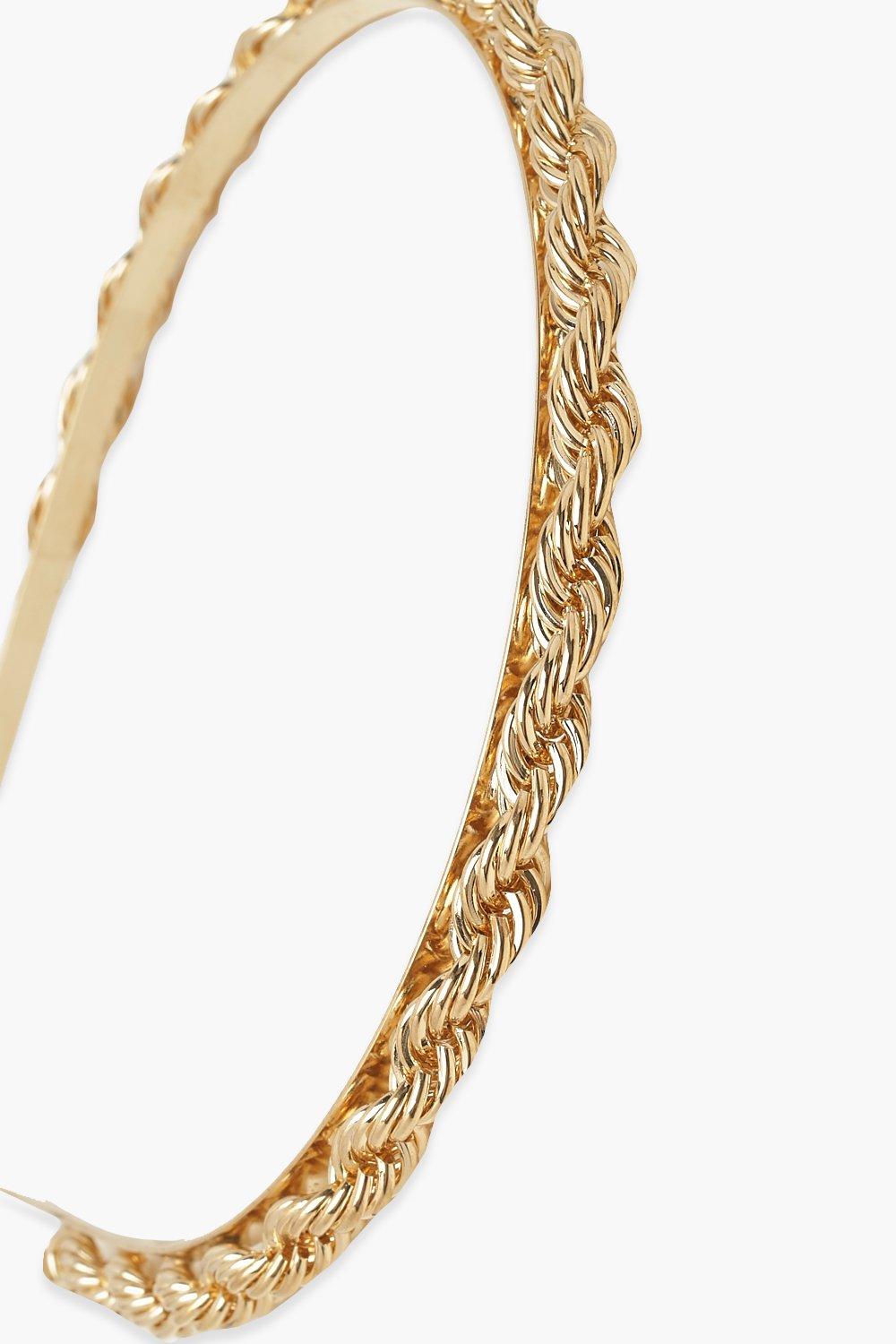 Goldenes Twist-Haarband | boohoo
