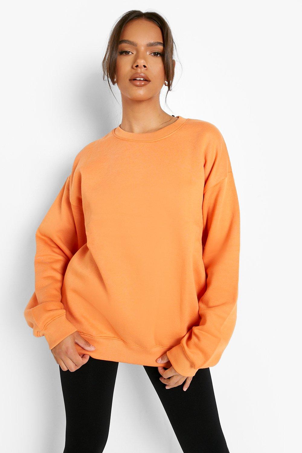 orange sweatshirts womens