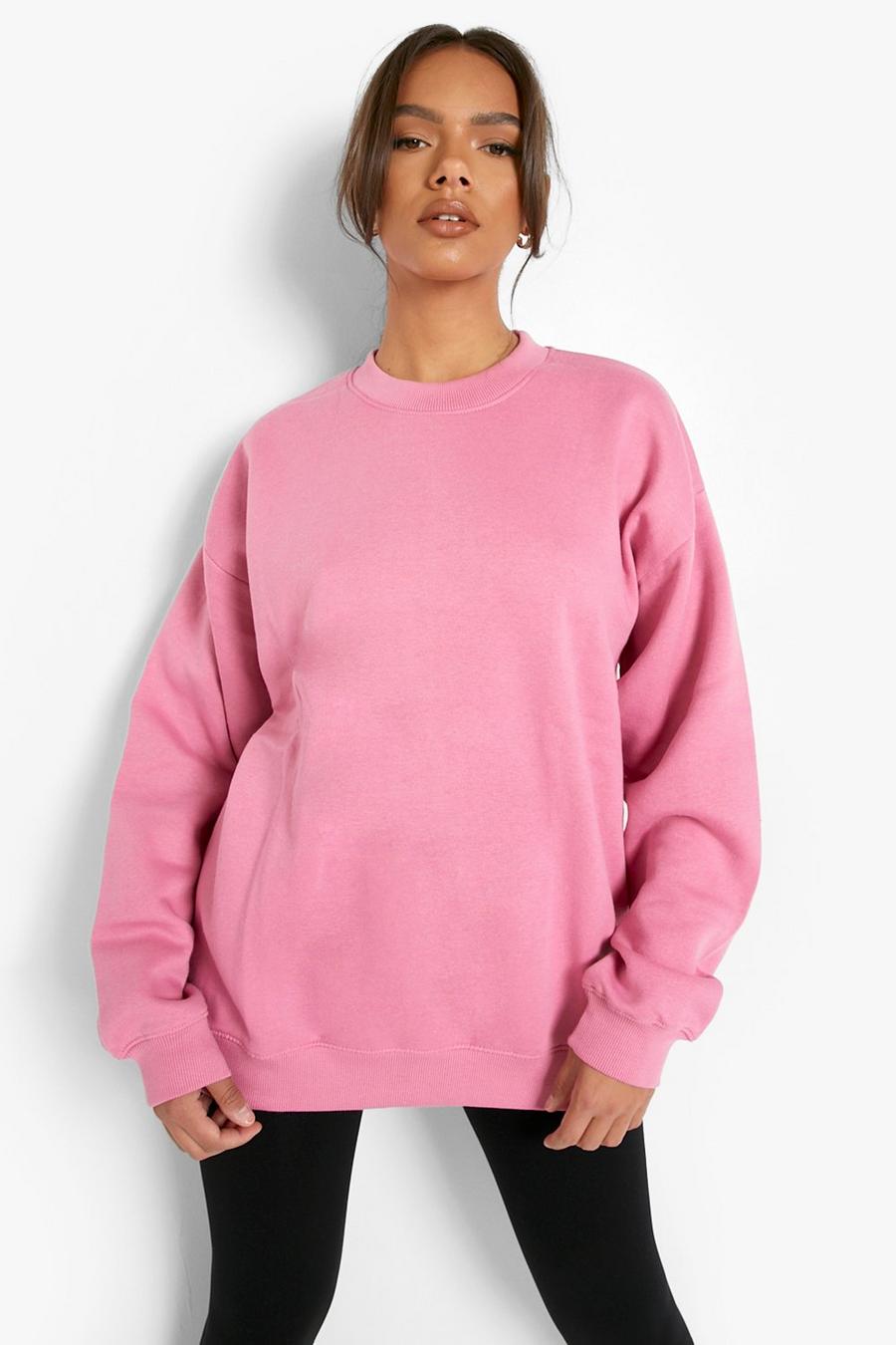 Pink Extreme Drop Shoulder Oversized Sweater image number 1