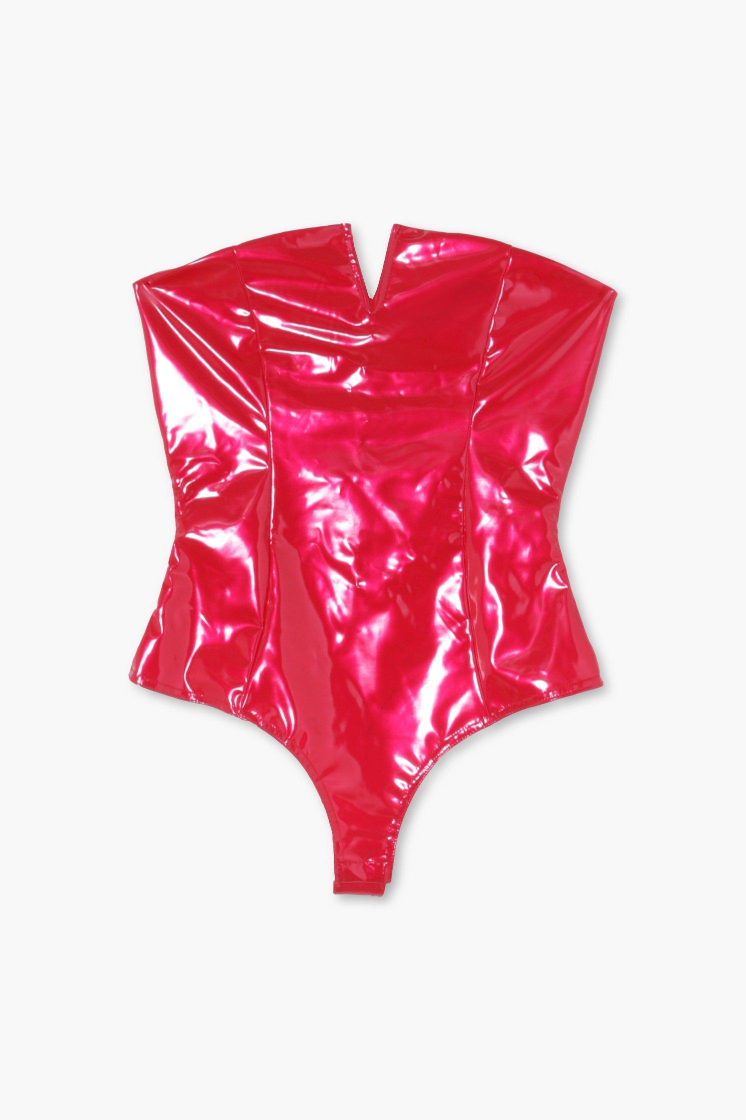 Halloween sexy red devil womens bodysuit costume