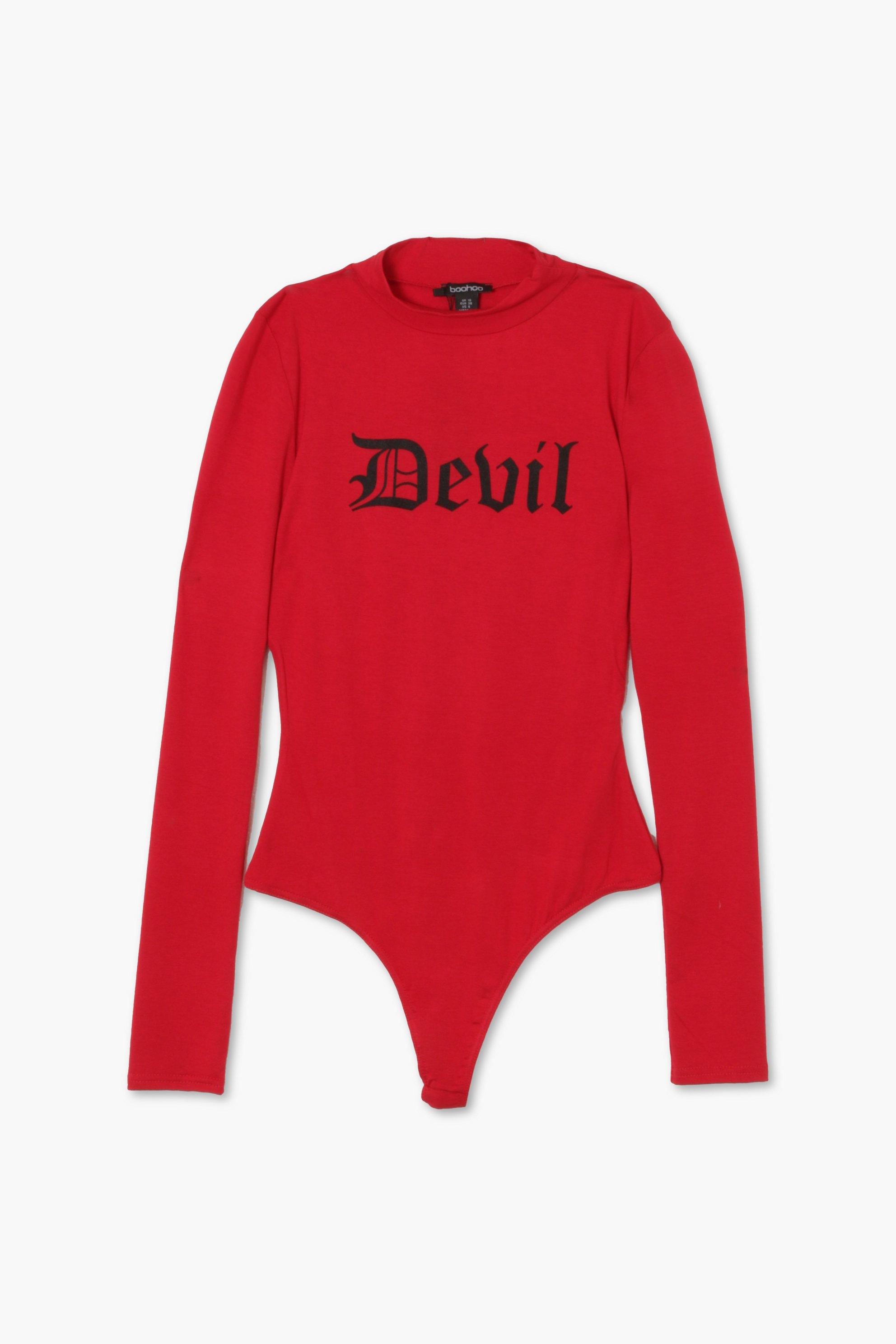 Devil bodysuit store