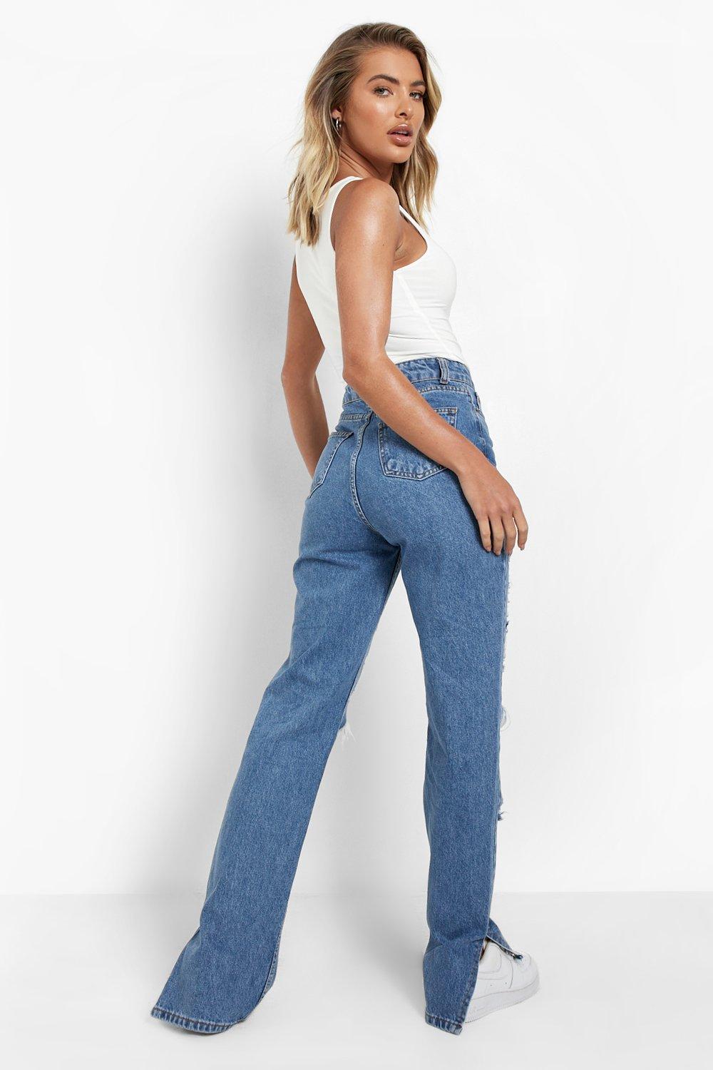 Boohoo jean online fendu