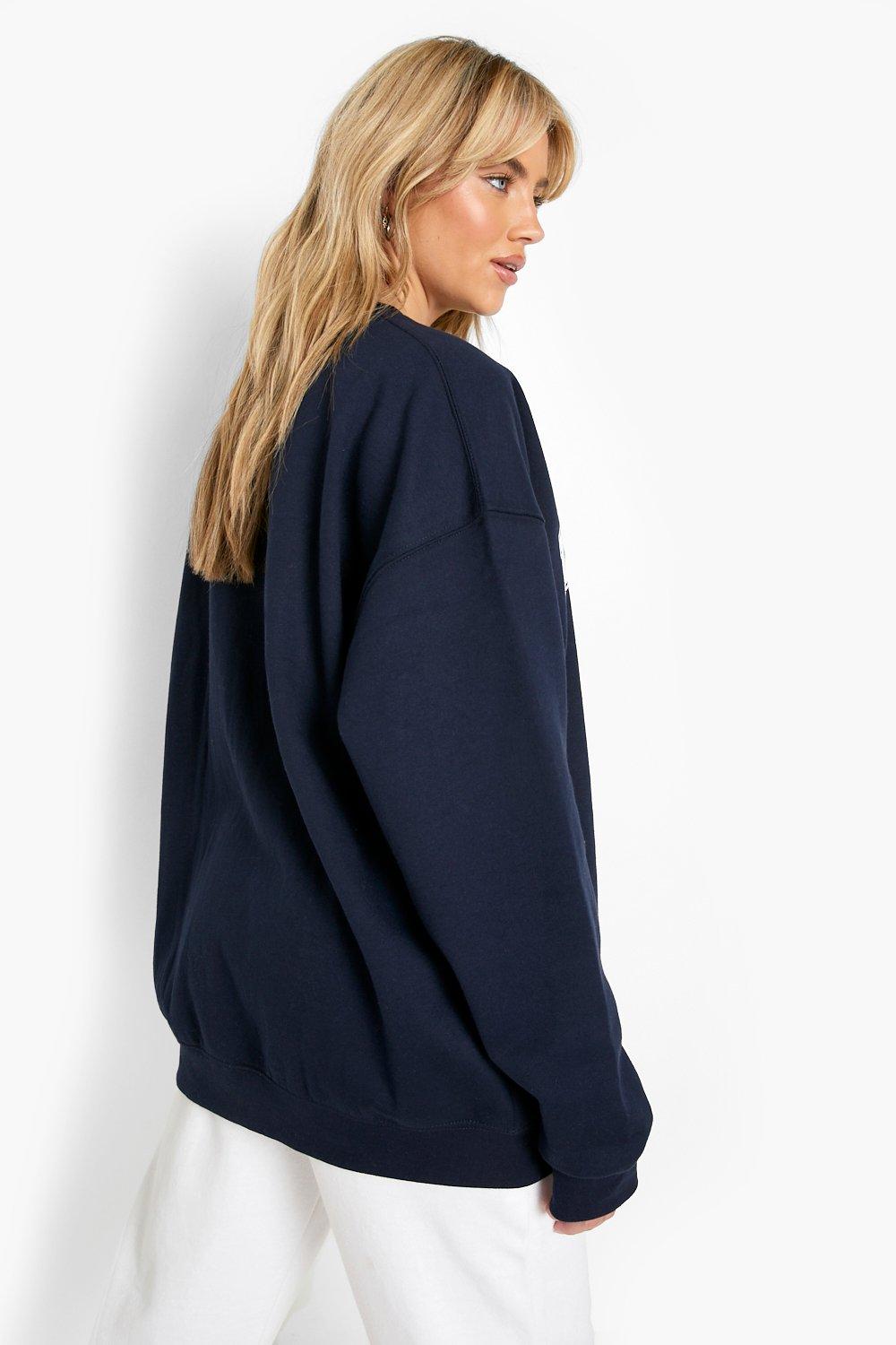 Oversized navy sweater hotsell