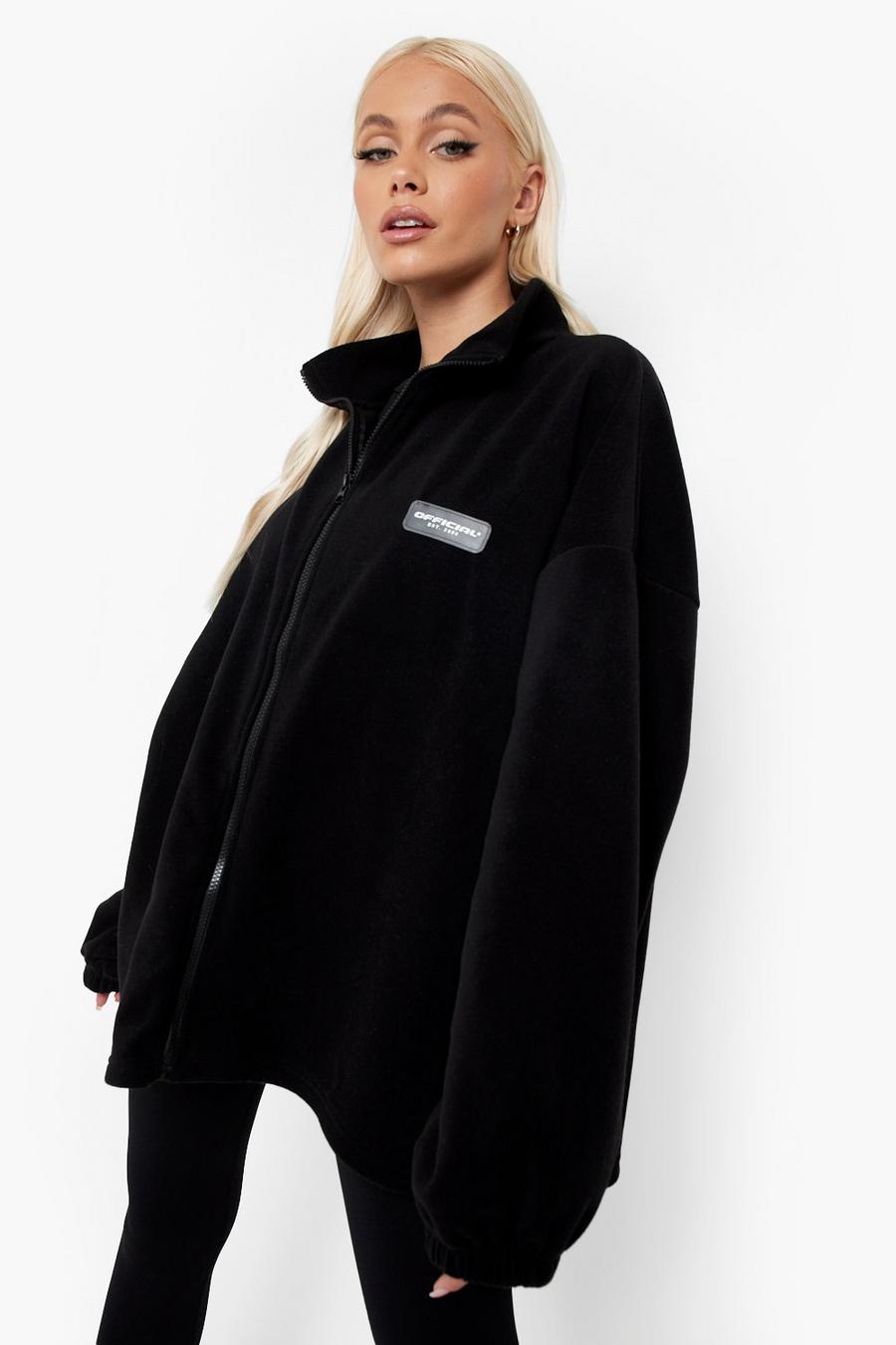 Black Official Polar Fleece Zip Through Sweater image number 1