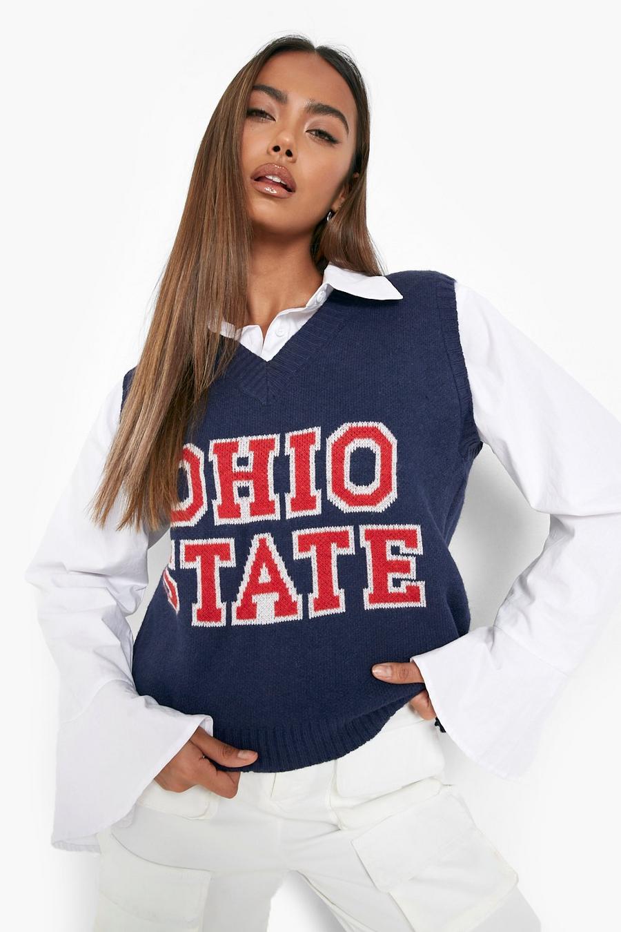 Pull sans manches style universitaire Ohio State, Navy image number 1