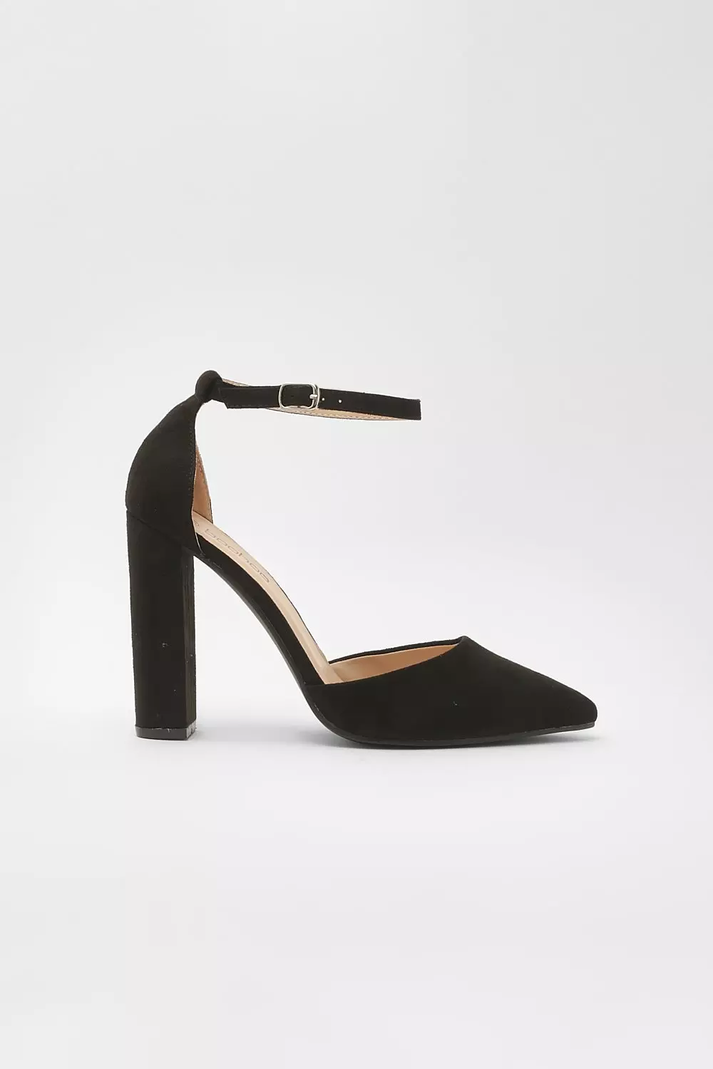 Black Wide Fit Block Heel 2 Part Court alternative image