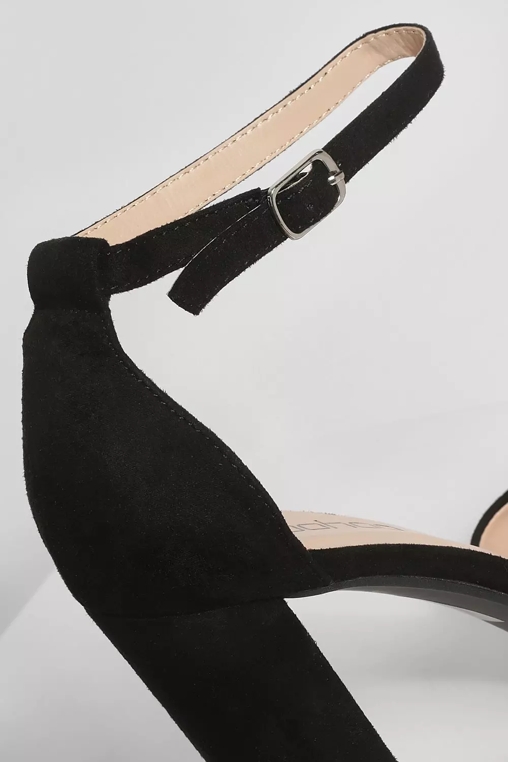 Black Wide Fit Block Heel 2 Part Court alternative image