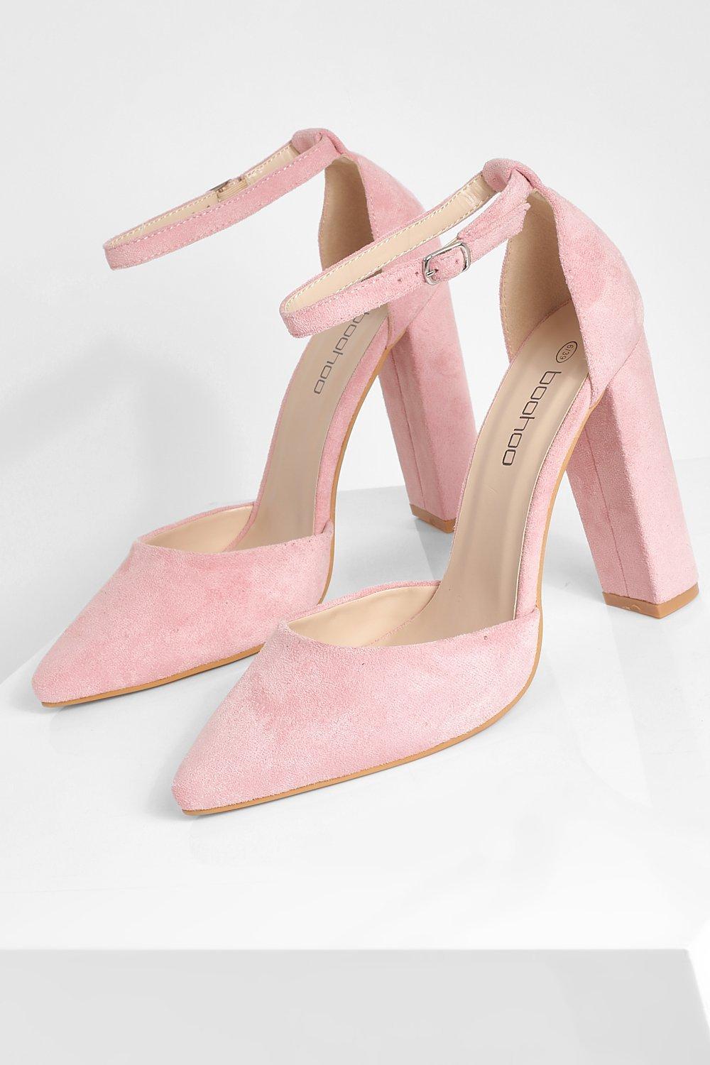 Raid wide fit store katy blush heeled shoes