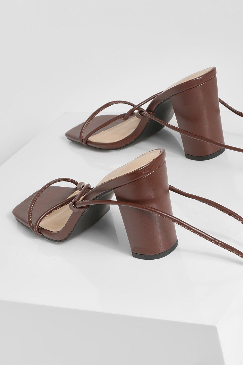 Chocolate brown block heels hotsell