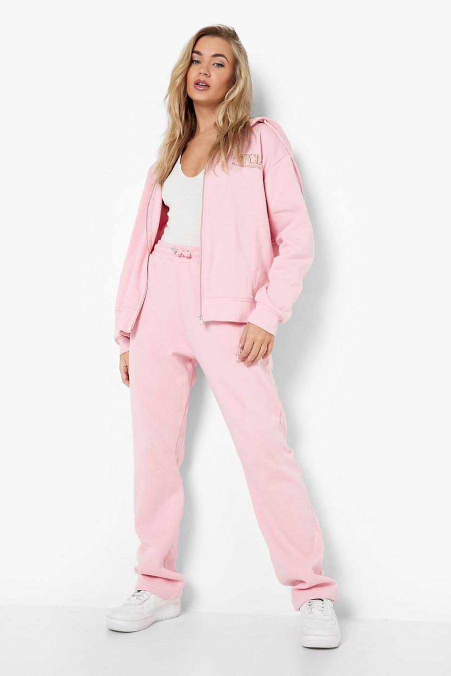 Pink Ofcl Embroidered Zip Through Tracksuit image number 1
