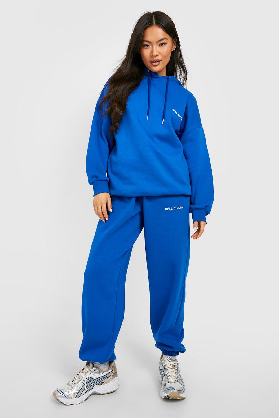 Cobalt Ofcl Studio Embroidered Hooded Tracksuit image number 1