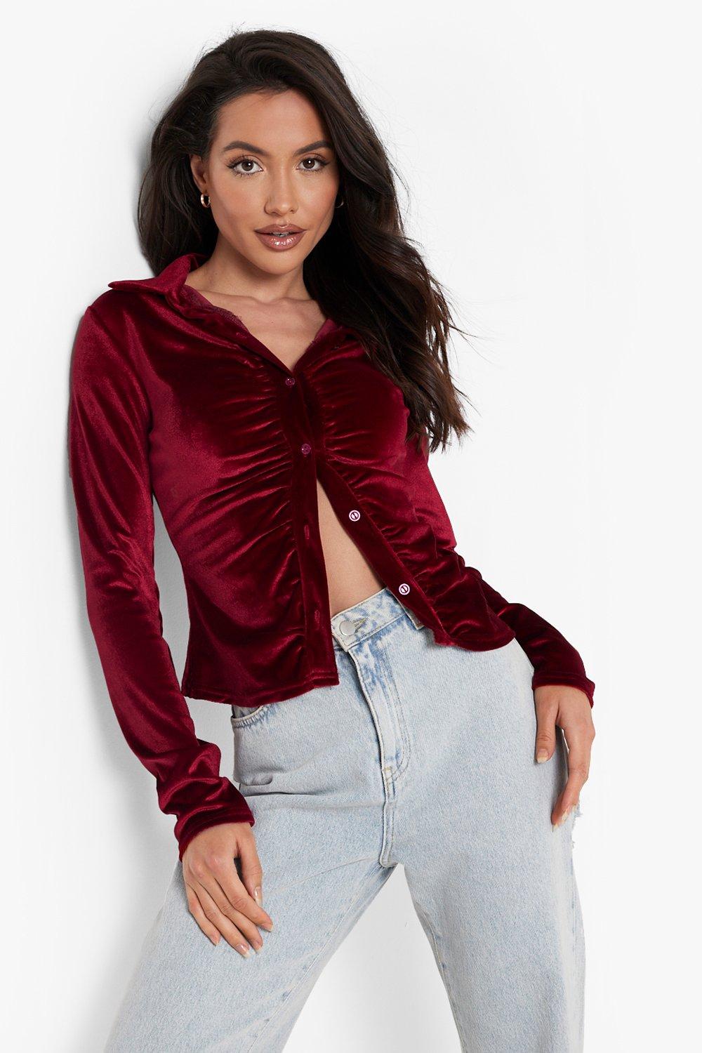 boohoo velvet top