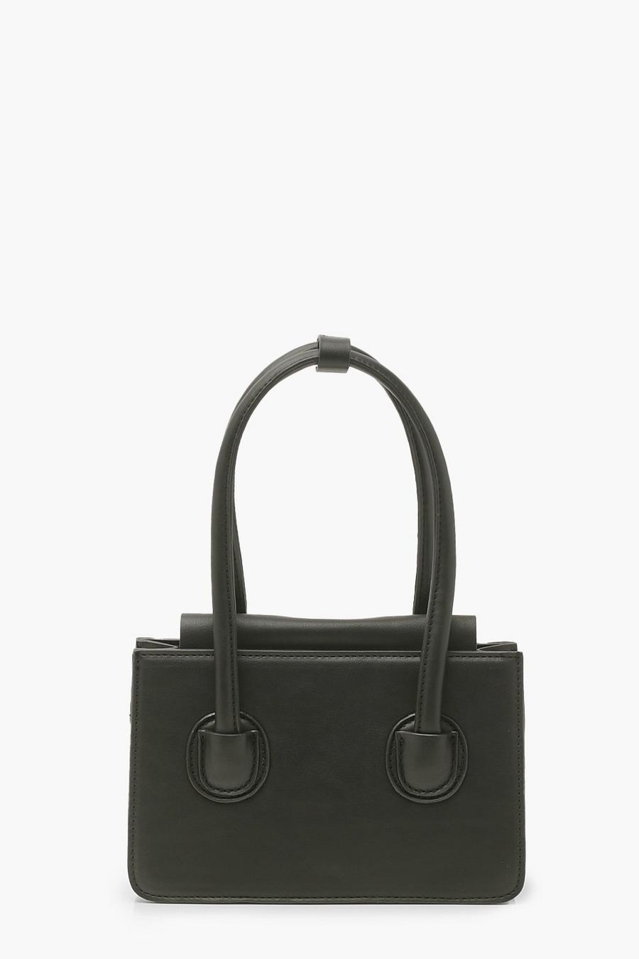Black Mini Pu Rectangle Grab Bag image number 1