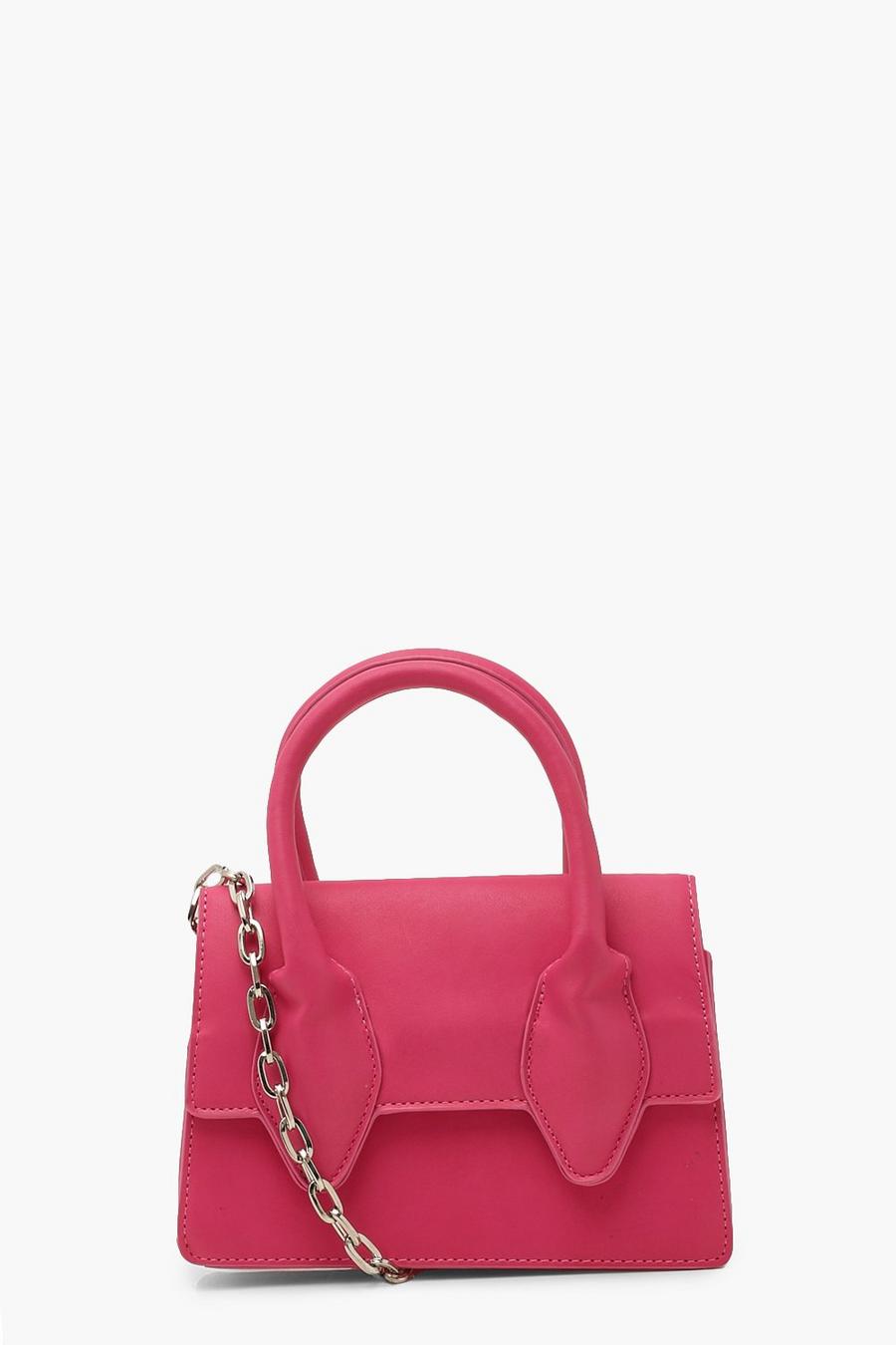 Hot pink Pu Rectangle Grab Bag image number 1