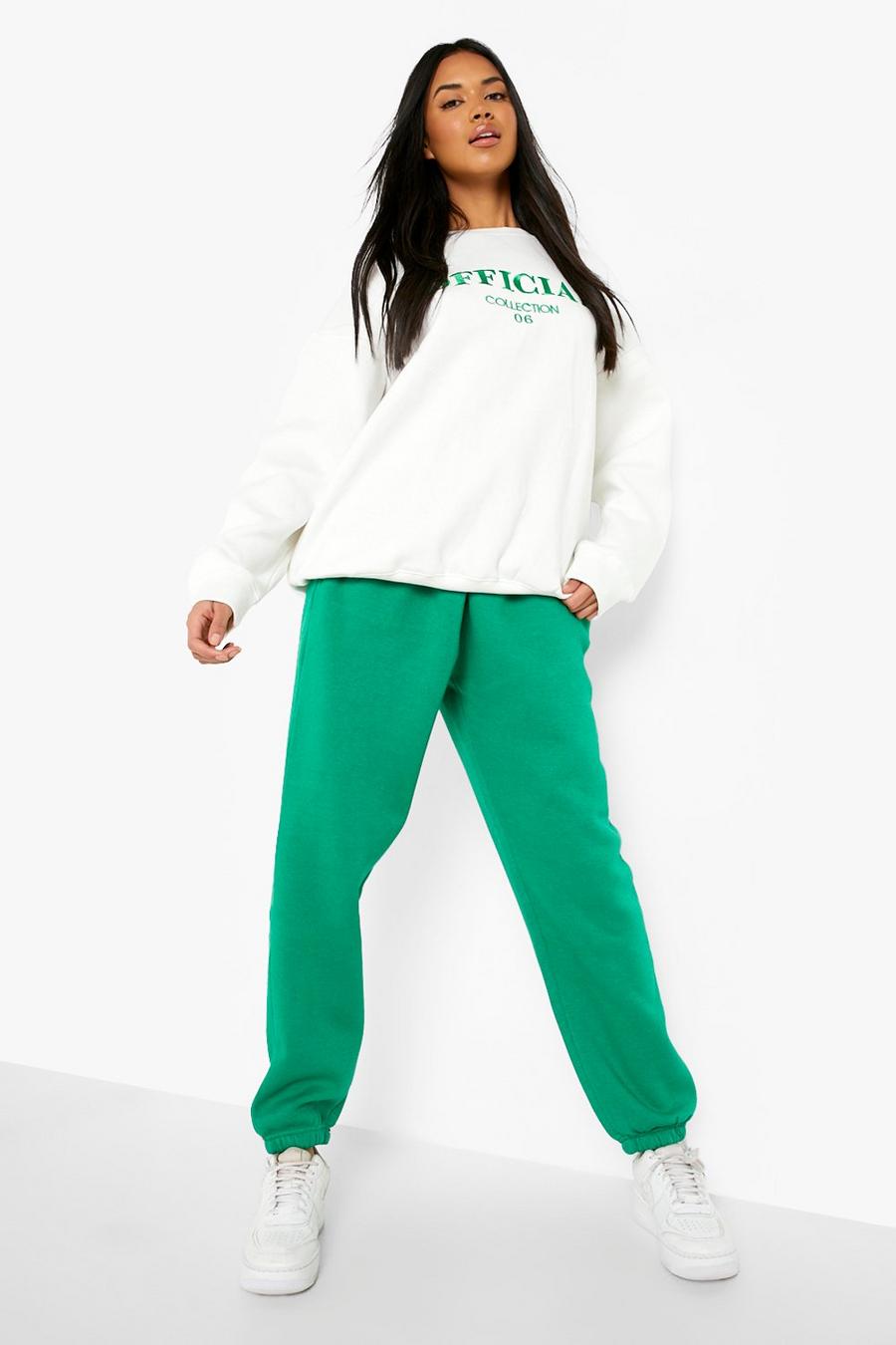 Green Official Embroidered Sweater Tracksuit image number 1