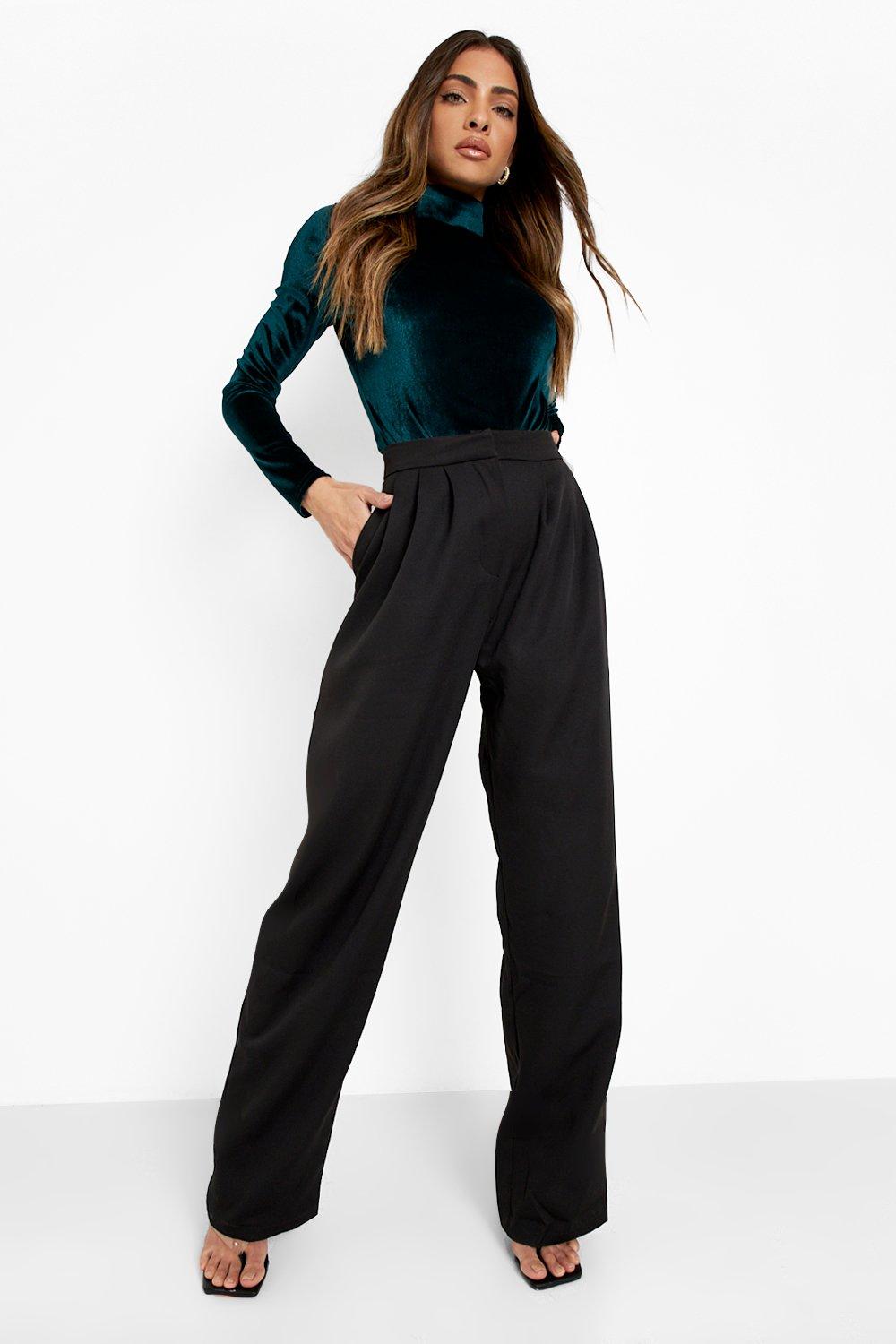 Velvet High Neck Long Sleeve Bodysuit | boohoo