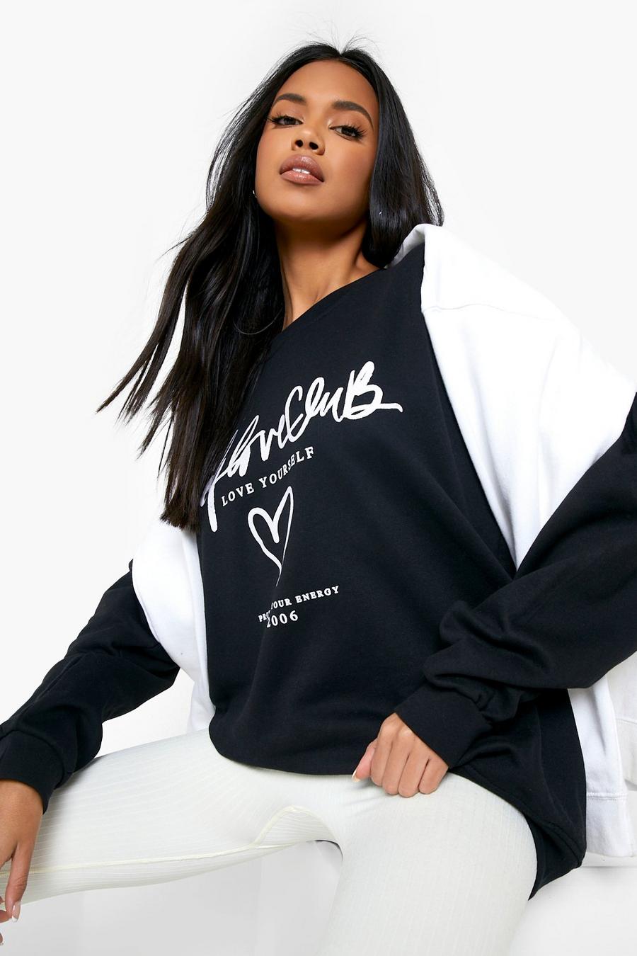 Black Self Love Club Sweatshirt image number 1