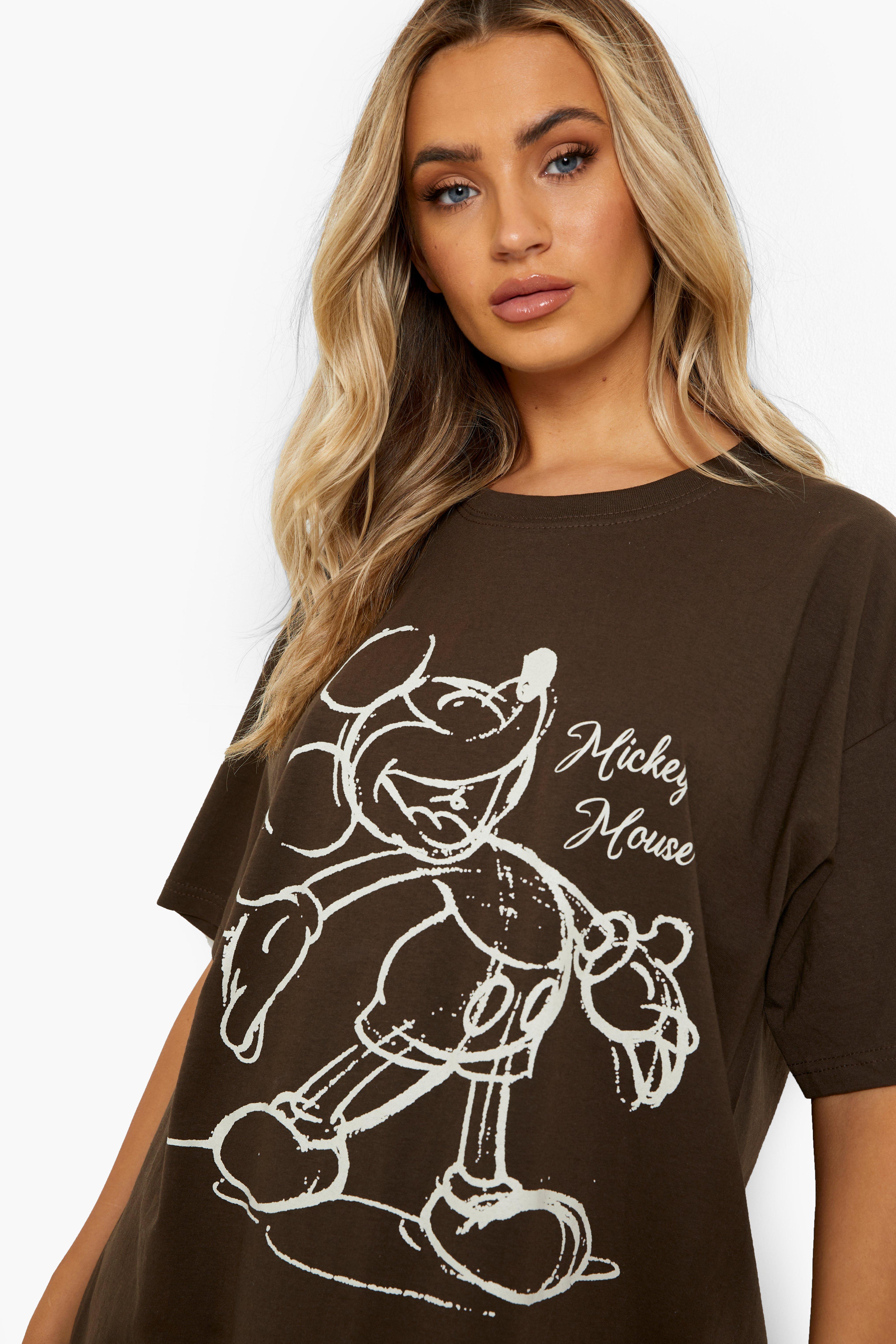 Disney Mickey Mouse Sketch Print T shirt boohoo NZ