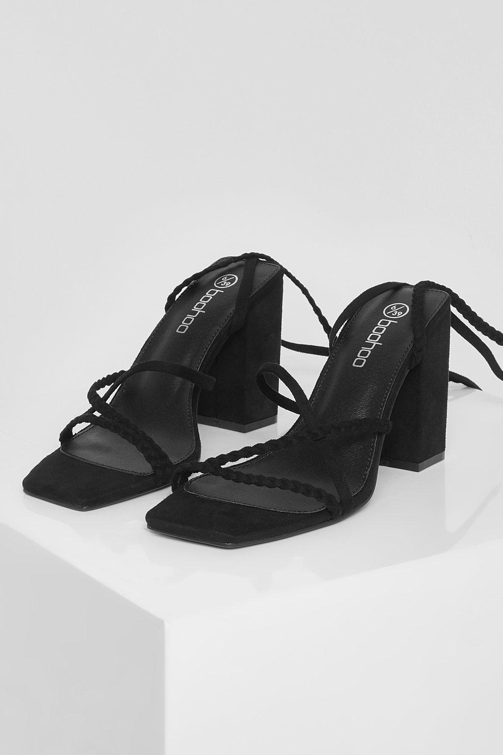 Block heel wrap sandals best sale