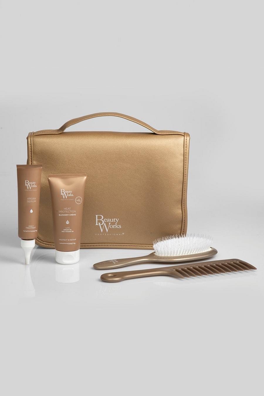 Gold metallic Beauty Works Mane Attraction Styling Kit