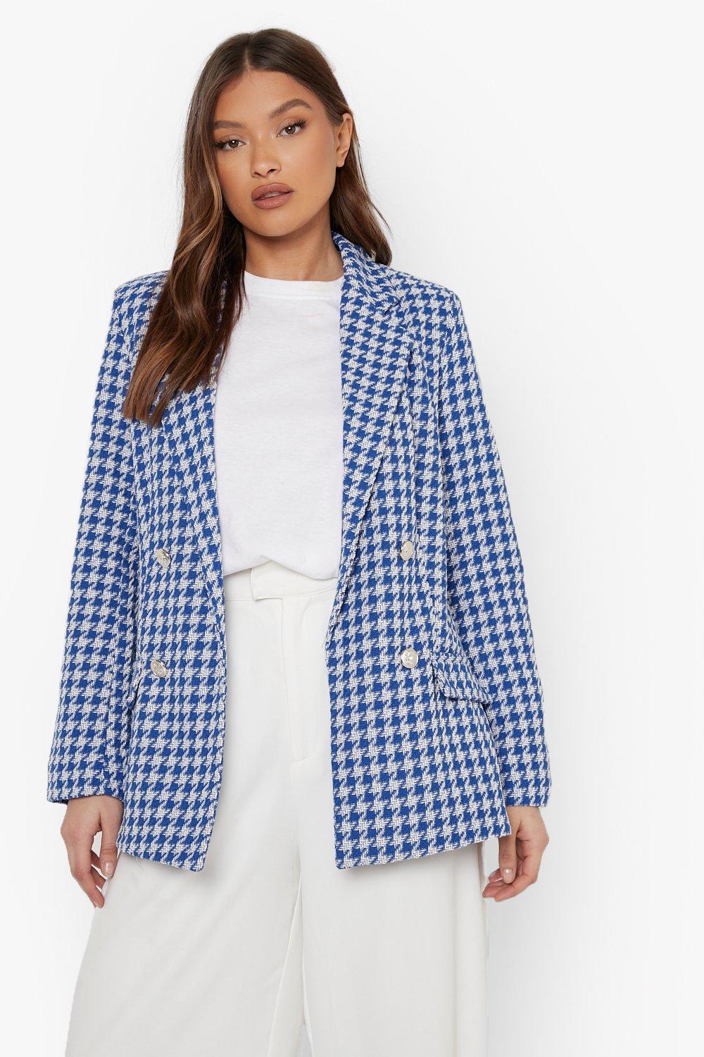 Blazer motif 2025 pied de poule