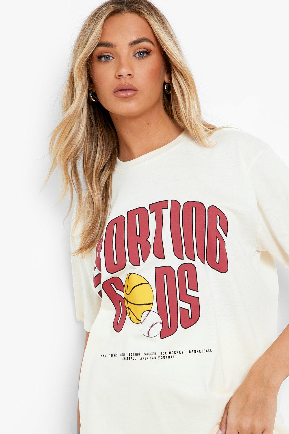 Oversized Sports Graphic T-Shirt