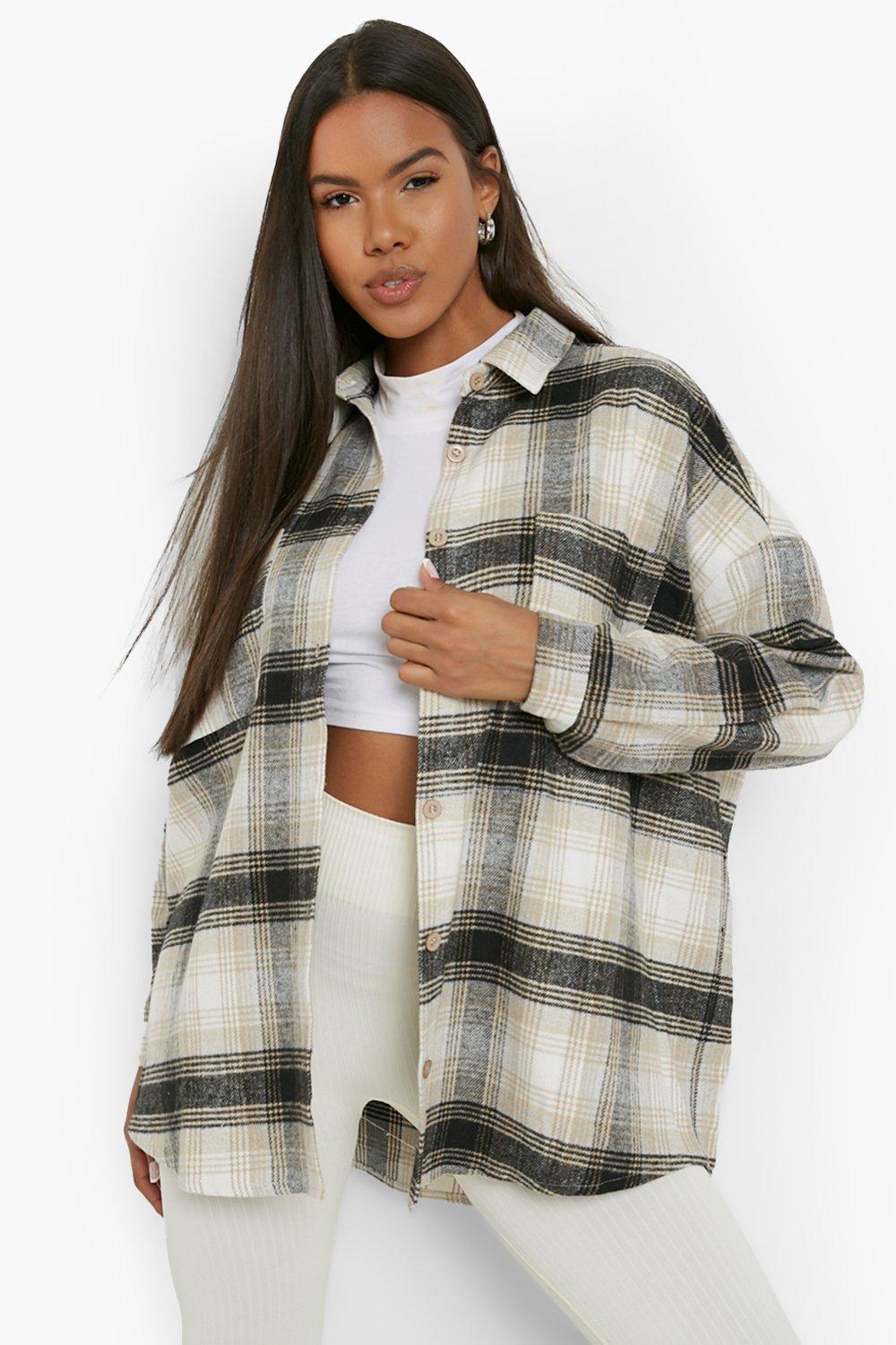 Brushed Oversized Flannel Shirt