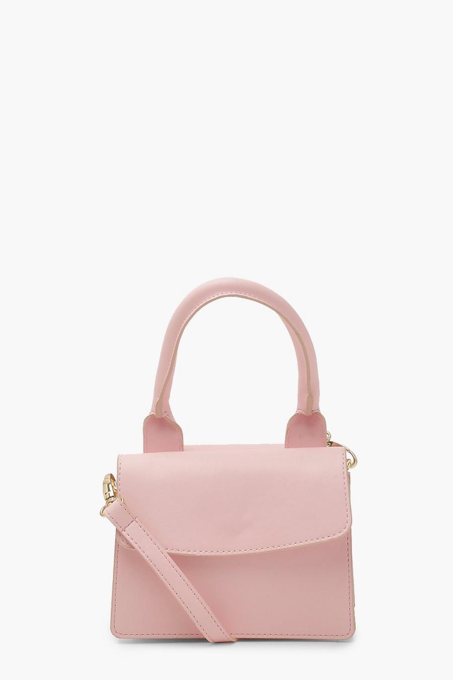 Pink Mini Pu Flap Cross Body Bag image number 1