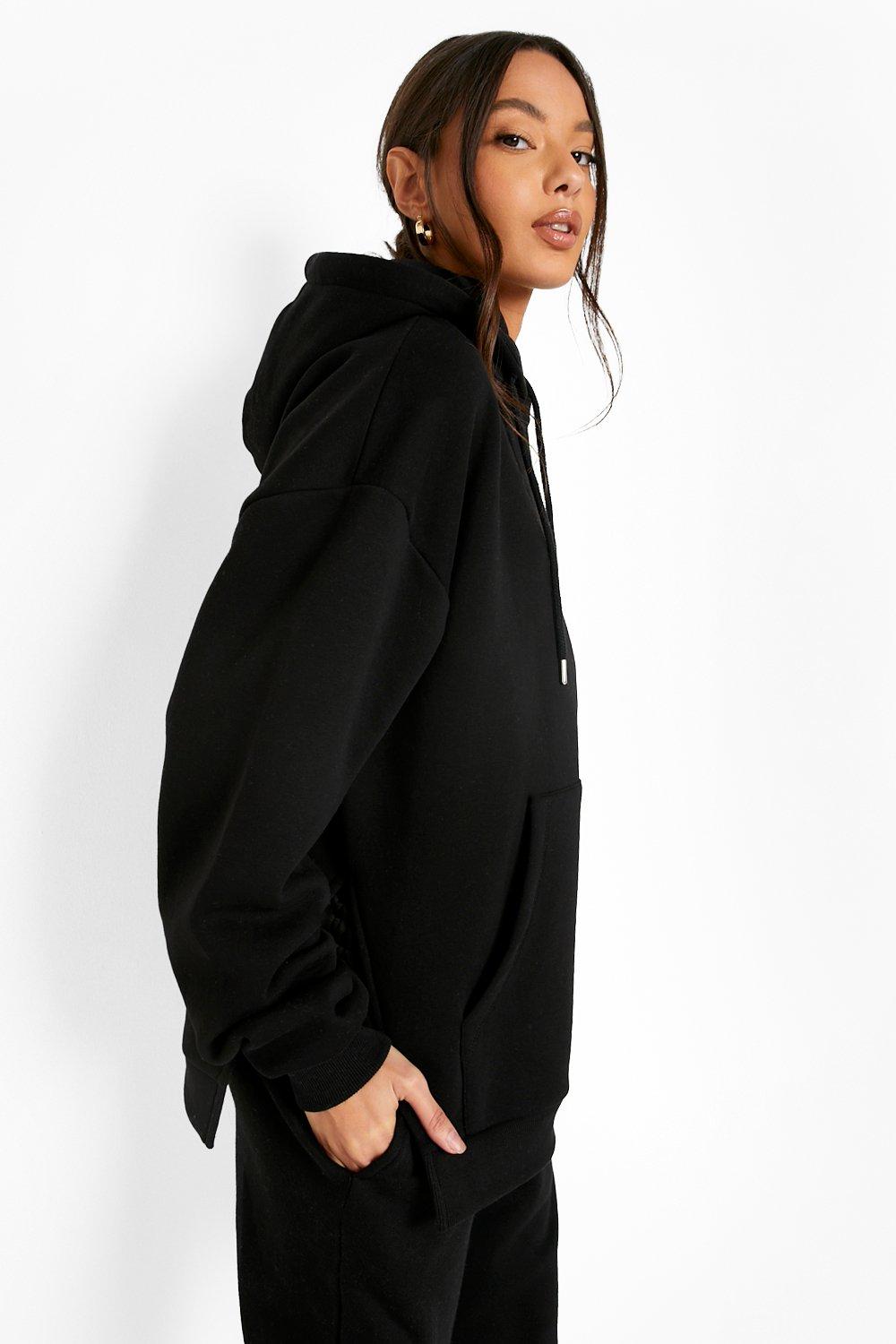 Side split hoodie women's sale