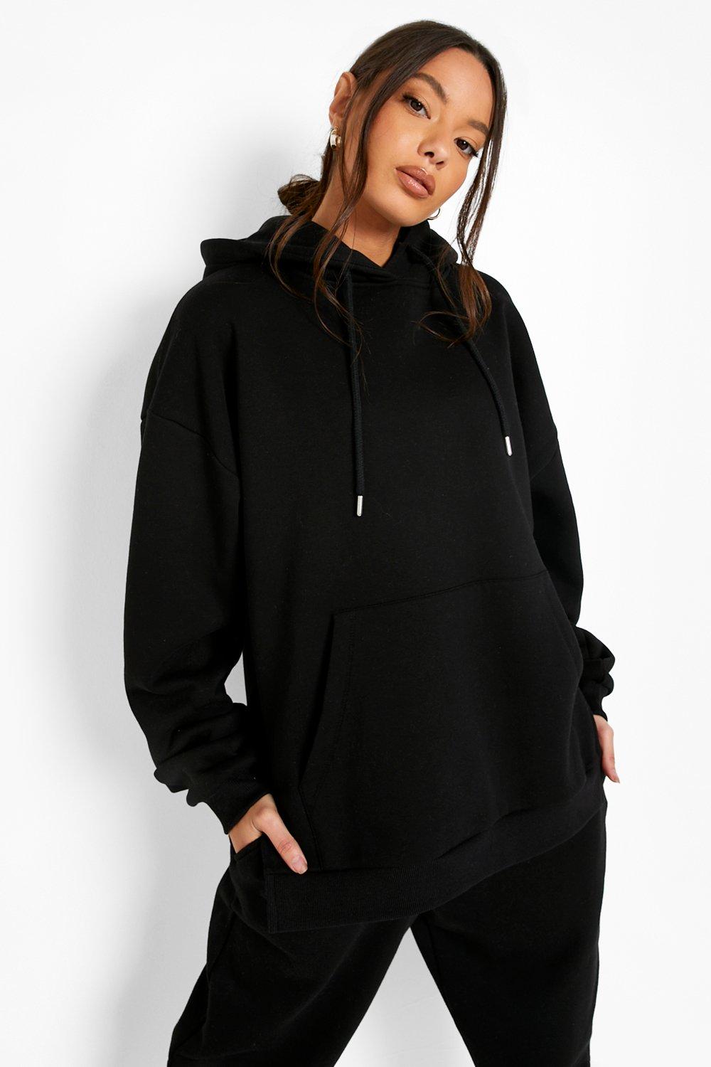 Side split shop hoodie womens