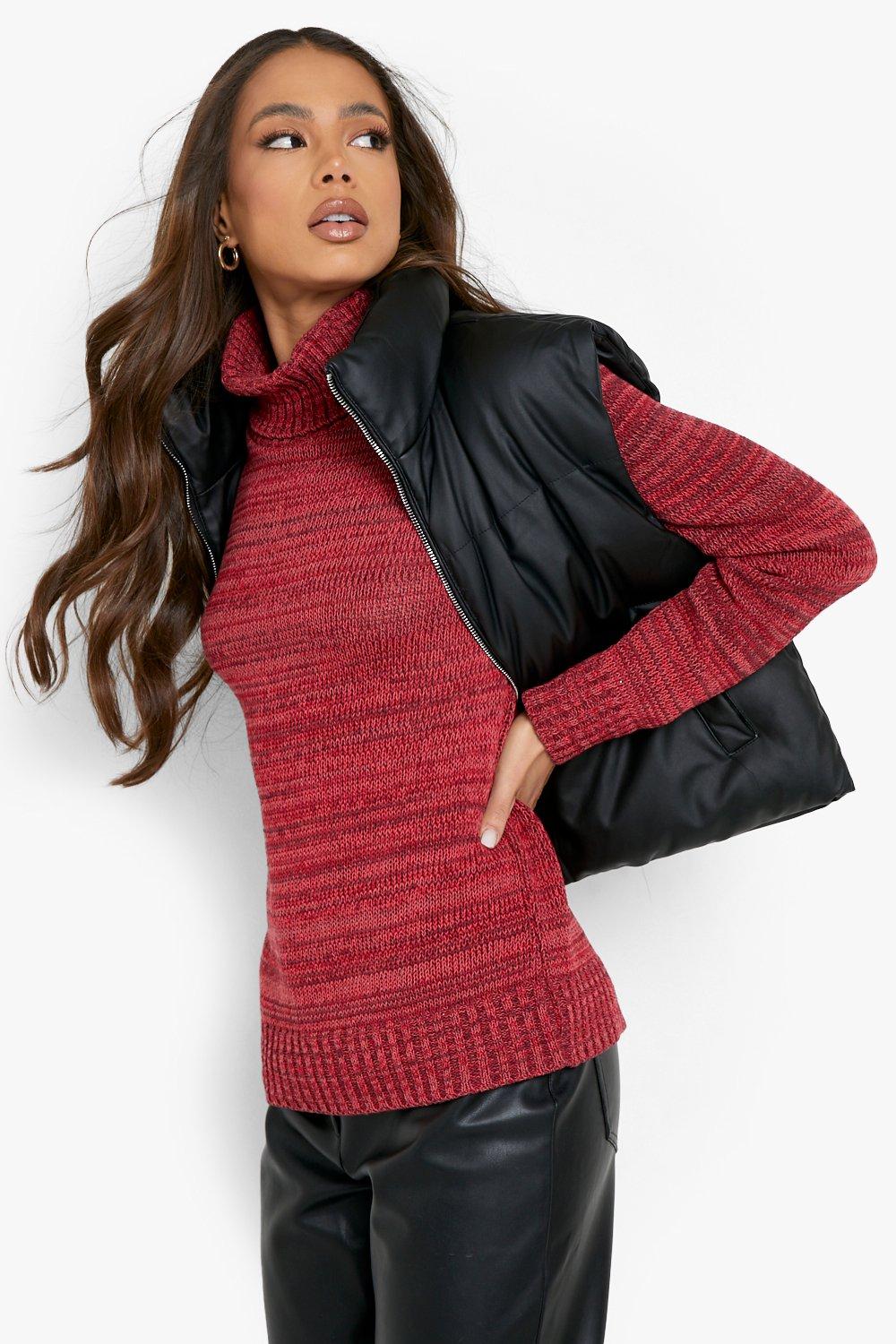Space Dye Turtleneck Sweater | boohoo USA