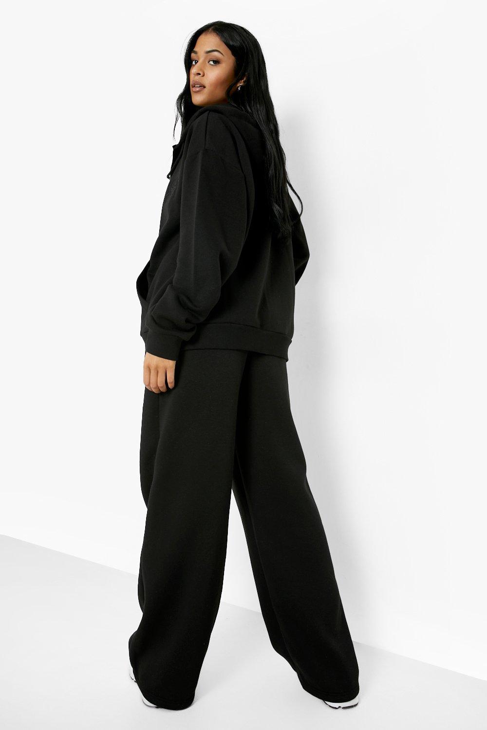 Tall Embroidered Wide Leg Tracksuit boohoo