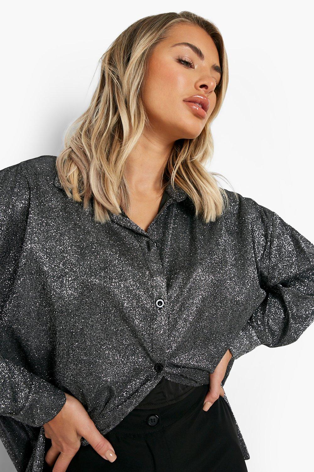 Bowling Rationalisatie Perioperatieve periode Oversized Glitter Blouse | boohoo