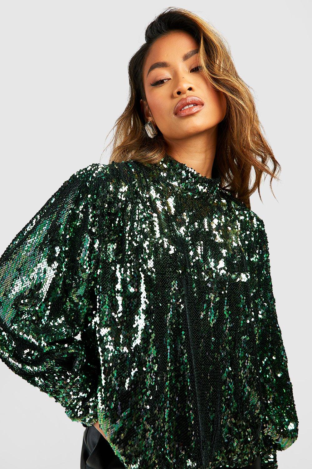 https://media.boohoo.com/i/boohoo/fzz36563_green_xl_3/female-green-sequin-volume-high-neck-top