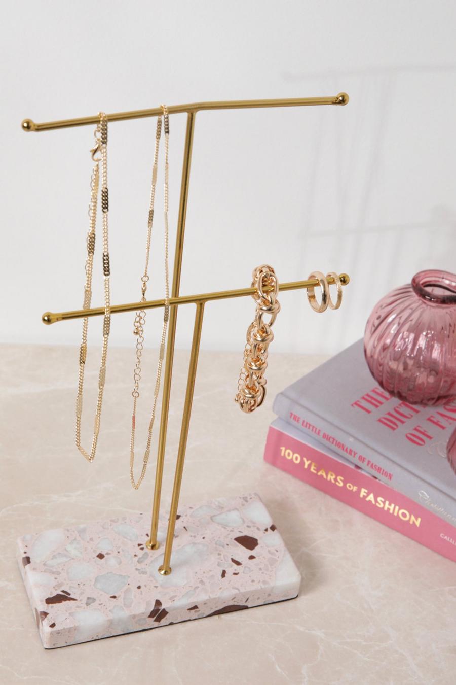 Gold Sass & Belle Double Terrazzo Jewellery Stand image number 1