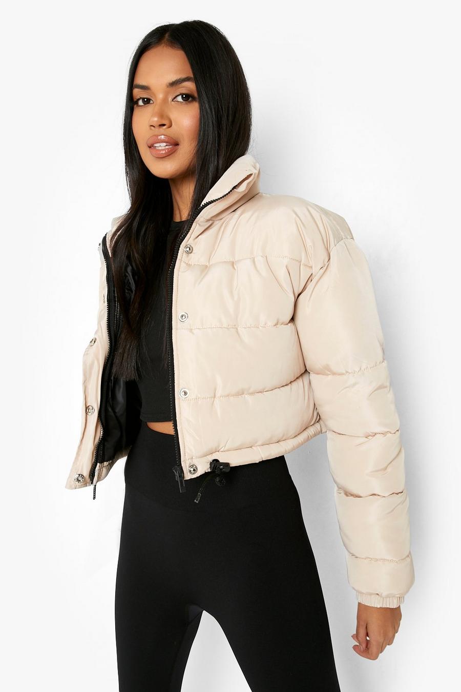 Stone Padded Crop Puffer Jacket image number 1