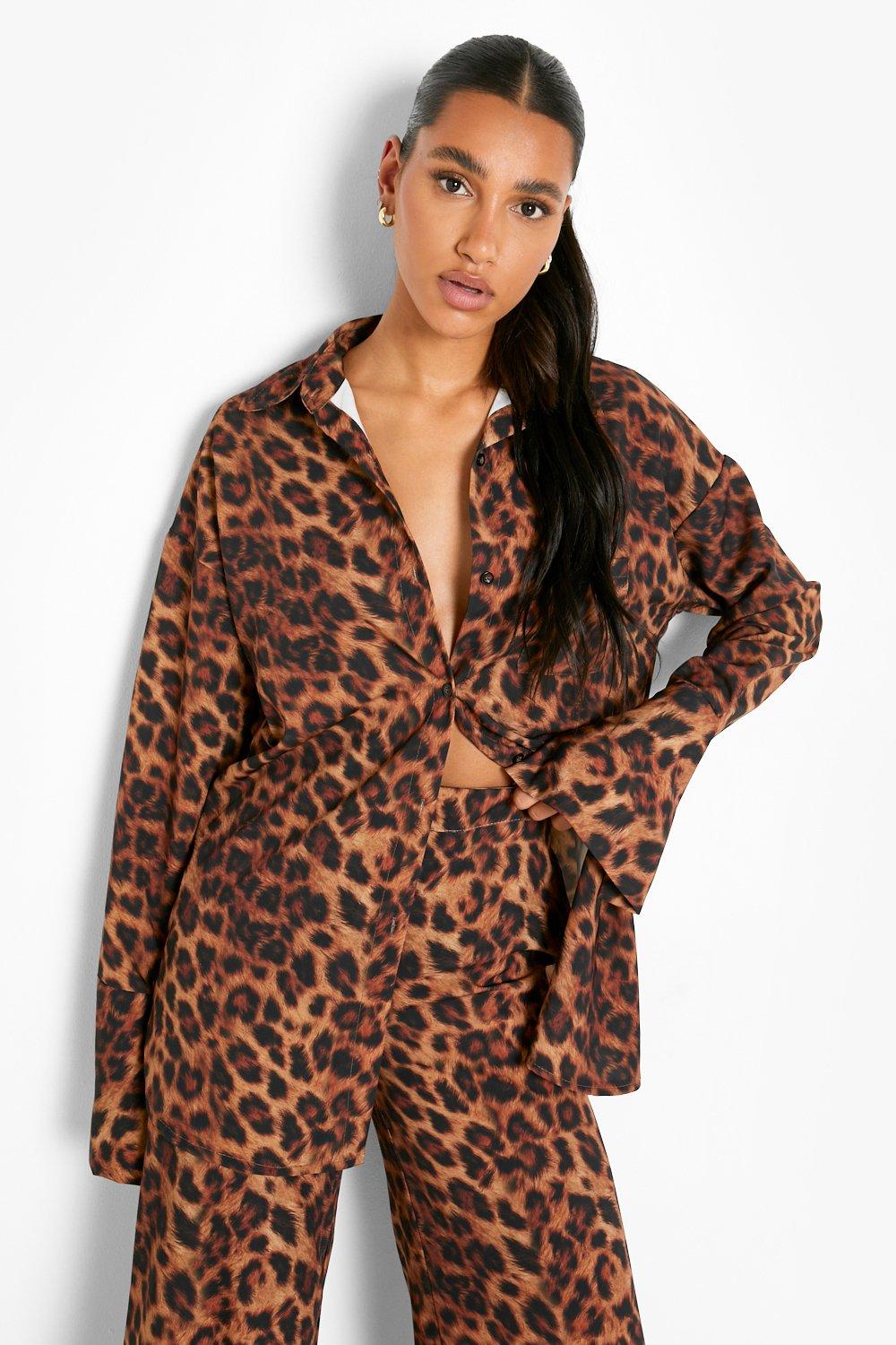 Leopard print relaxed jumpsuit deals