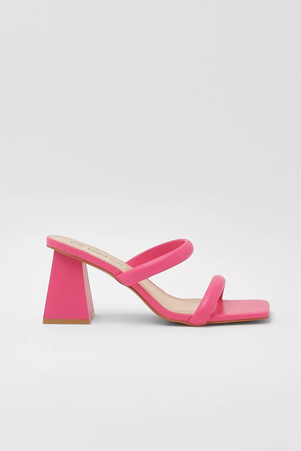 Pink Double Strap Block Heeled Mule alternative image