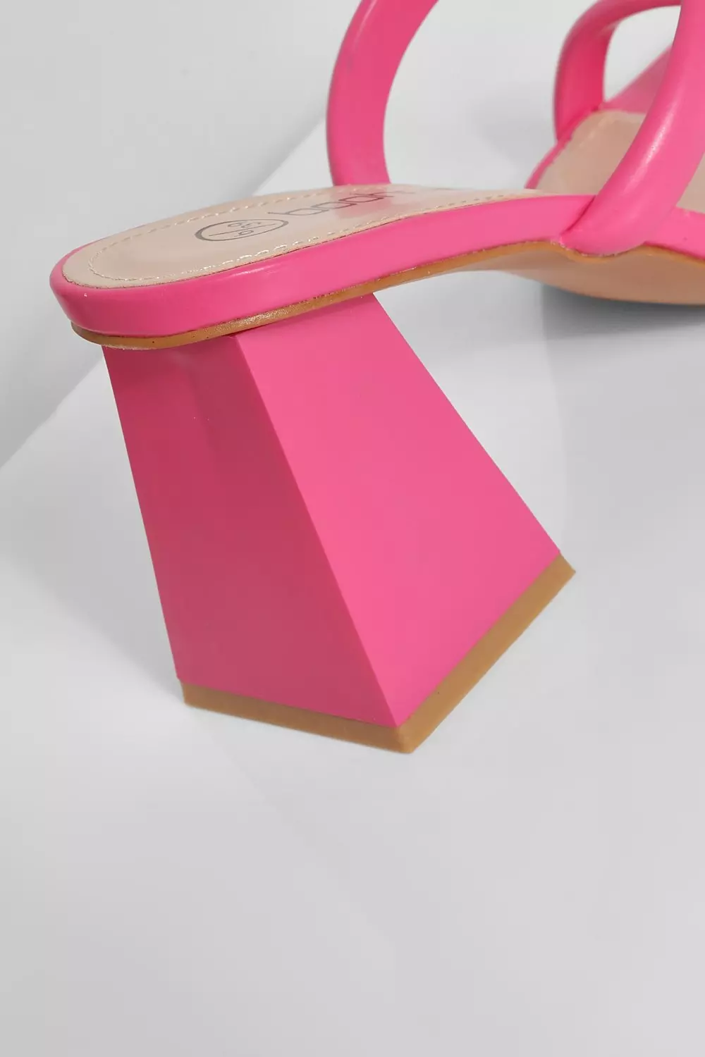 Pink Double Strap Block Heeled Mule alternative image