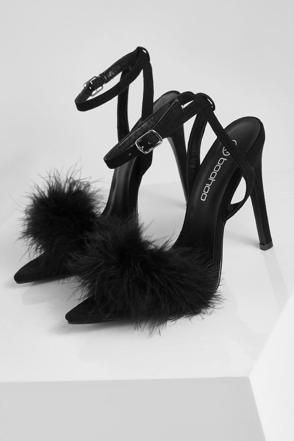 Fluffy heels sales wide fit