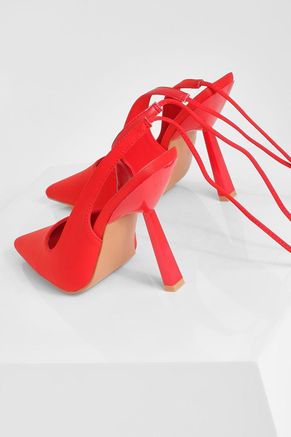 Red shoes boohoo deals
