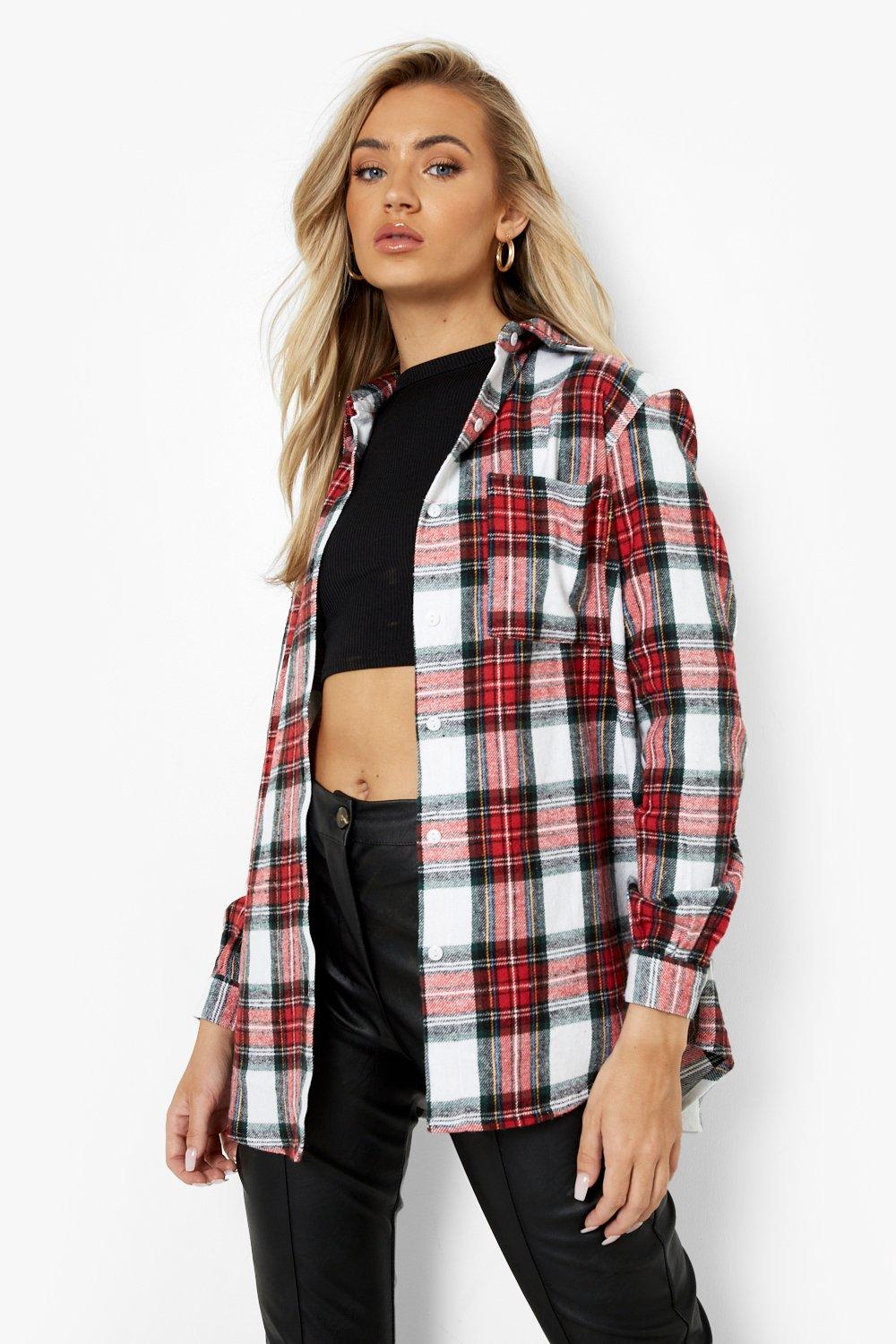 boohoo flannel jacket