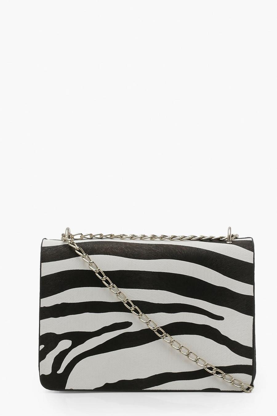 Zebra Chain Strap Cross Body Bag image number 1