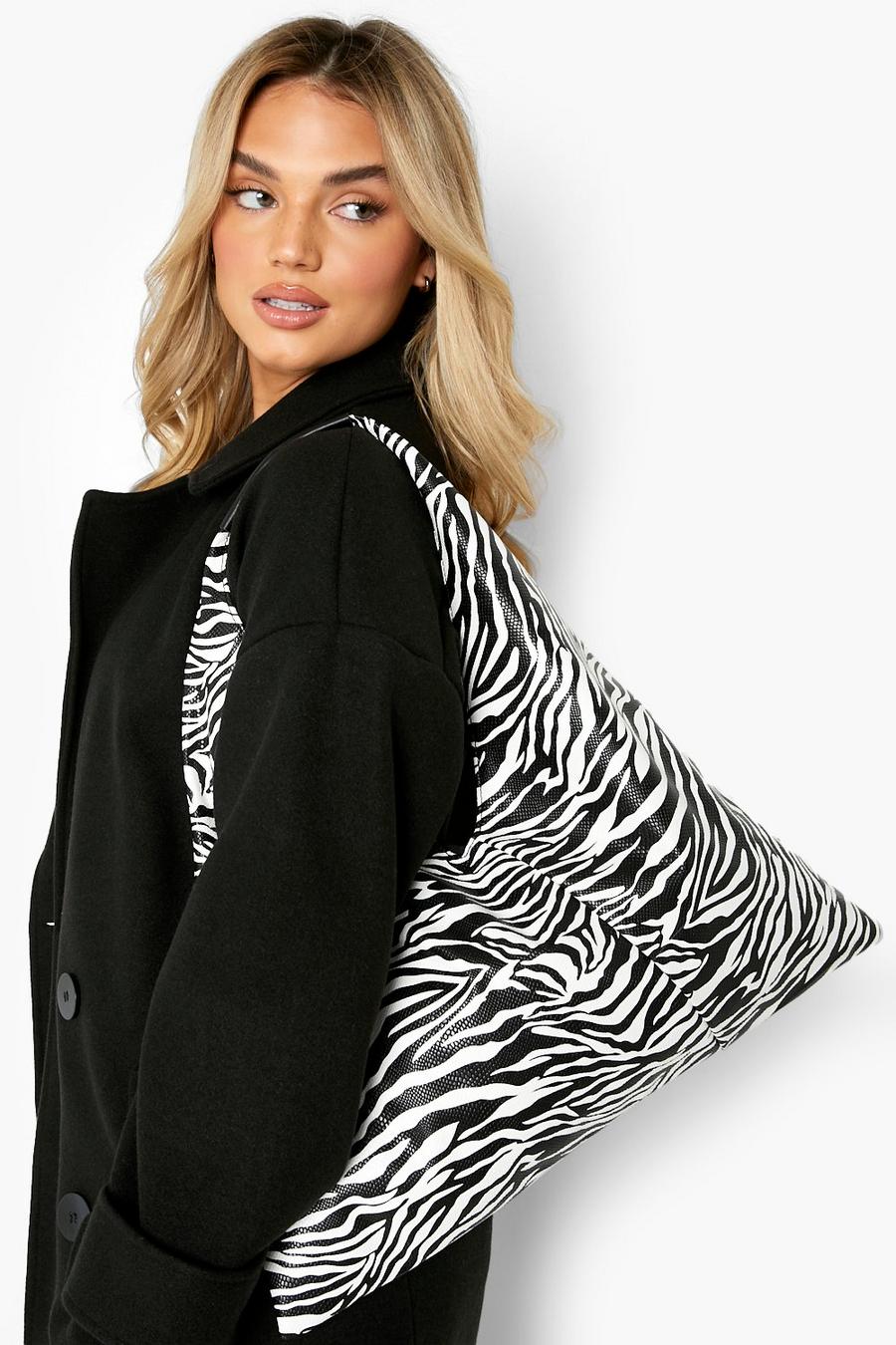 Zebra Oversized Shopper Bag image number 1