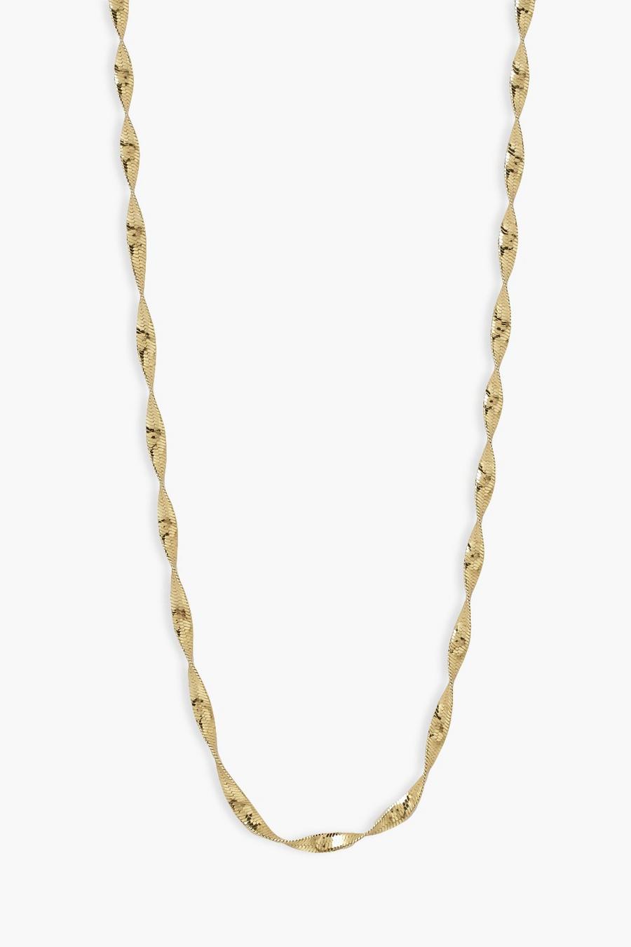 Gold Rope Twist Chain Necklace image number 1